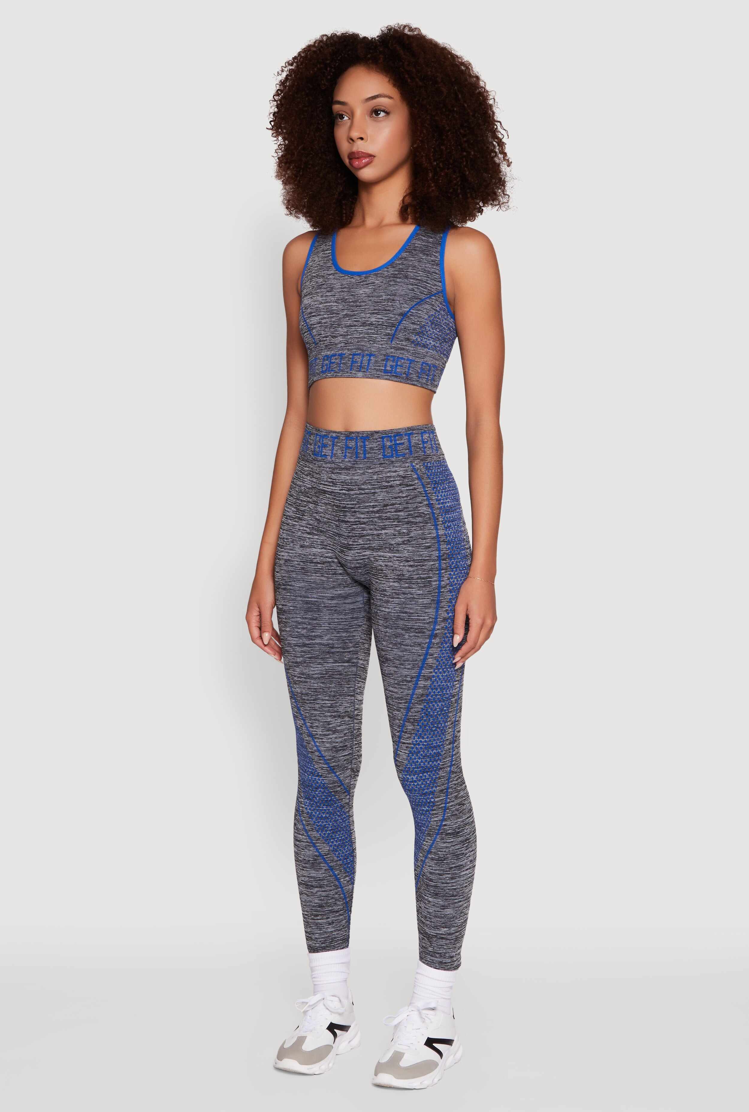 Seamless Get Fit Graphic Cropped Racerback Tank Top