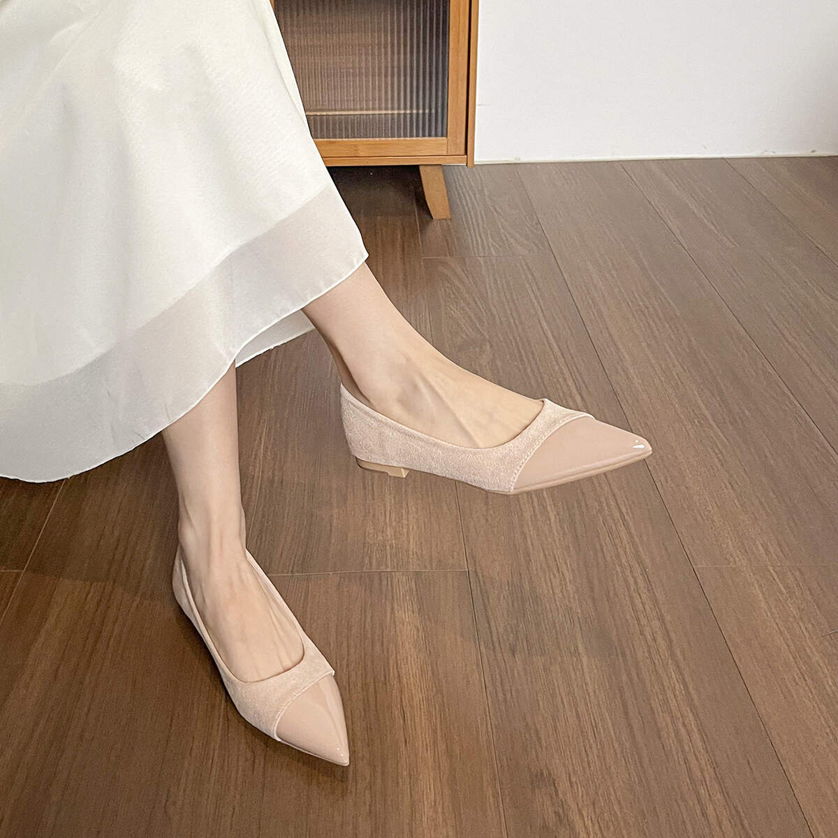 Flat-toe pointed-toe women's summer fairy-style dress-combined casual shoes for work