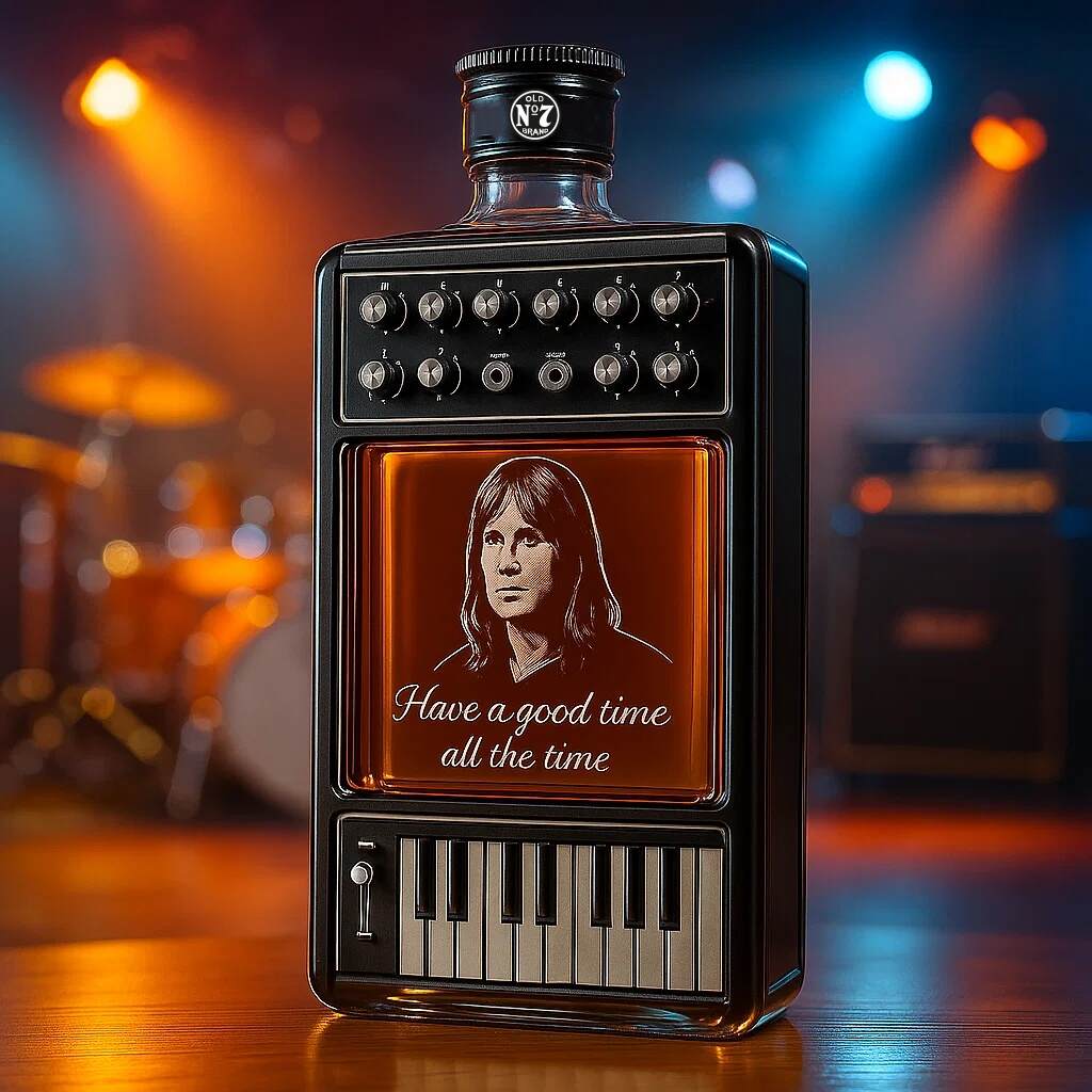 Viv Savage Synthesizer Whiskey Commemorative Bottle