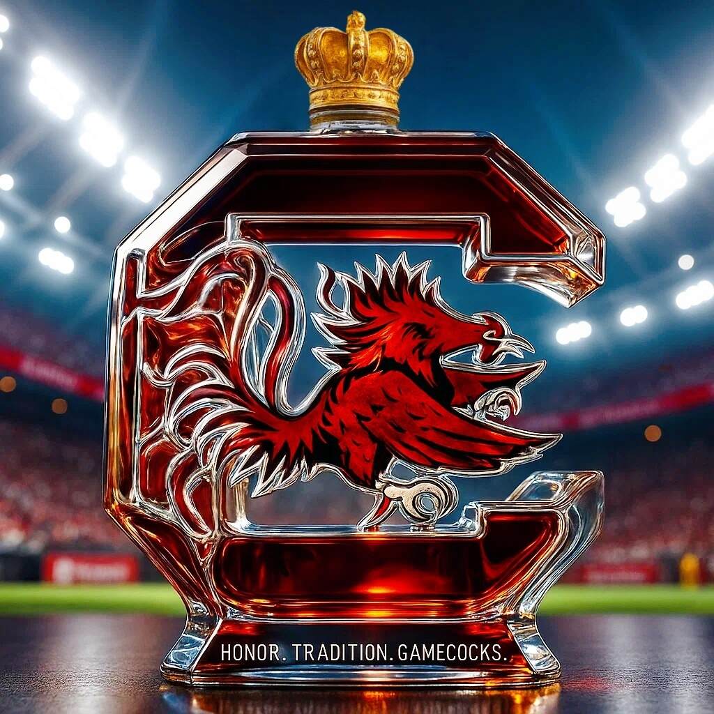 South Carolina Gamecocks Whiskey Bottle
