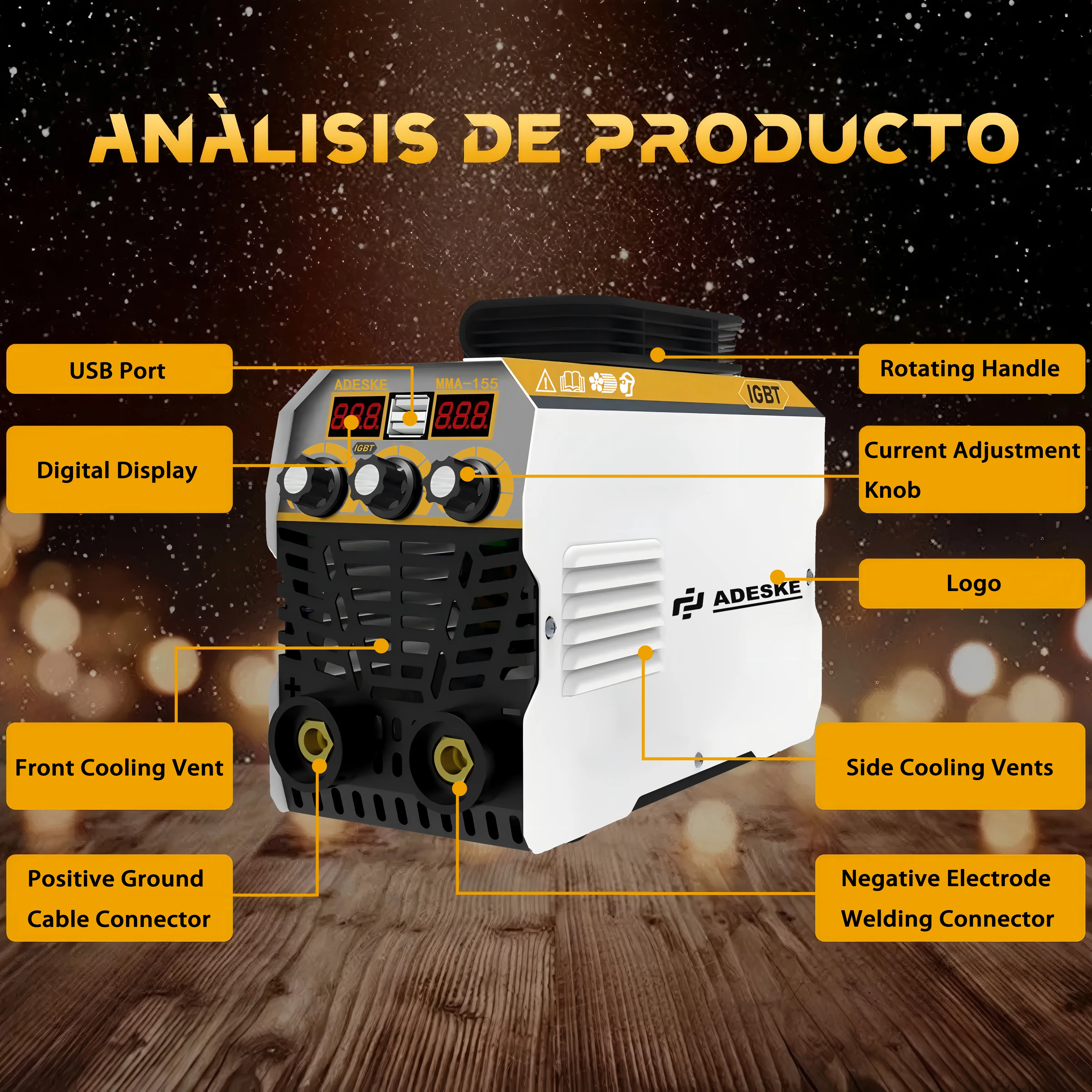 120A Stick Welder MMA-155 – Portable Welding Machine, Dual Voltage 110V/220V, Digital Display Arc Welder with Welding Kit