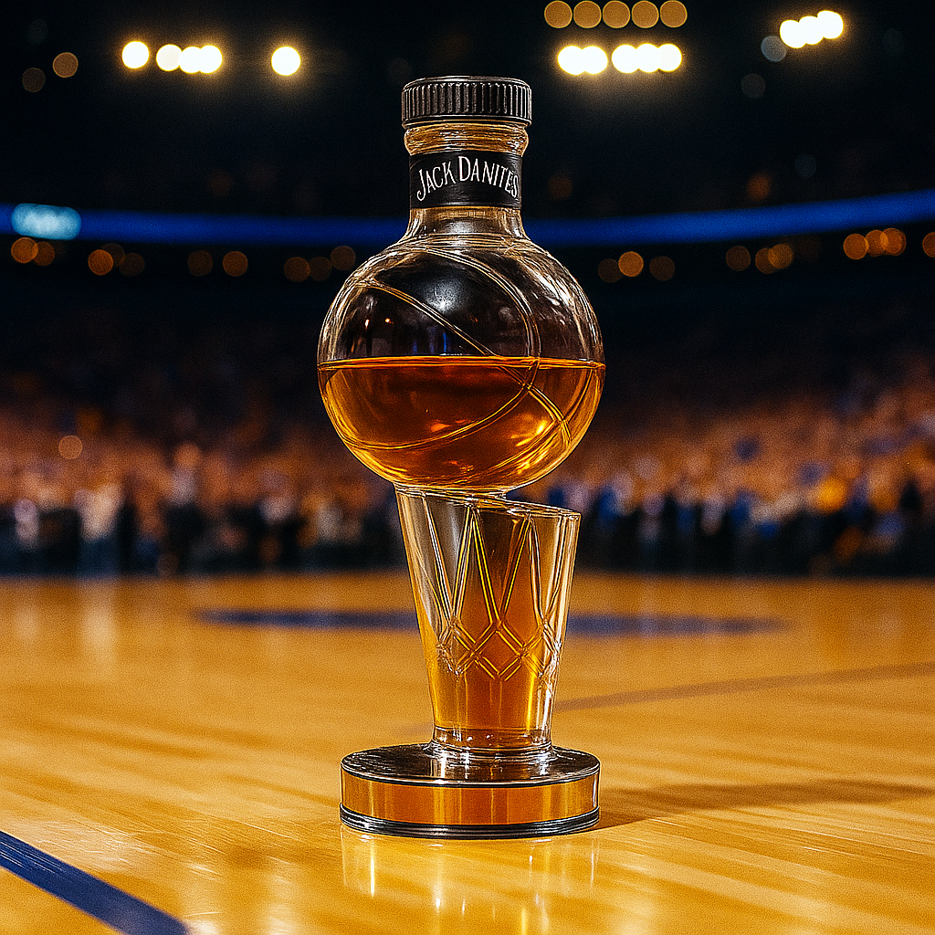 Larry O'Brien Championship Trophy Whiskey Bottle