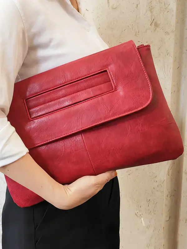 Oversized Fold-Over Clutch Bag