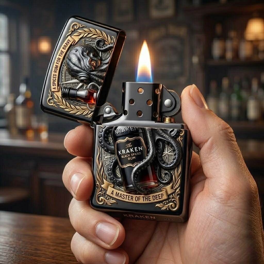 The Kraken Black Spiced Rum Collector’s Edition Lighter