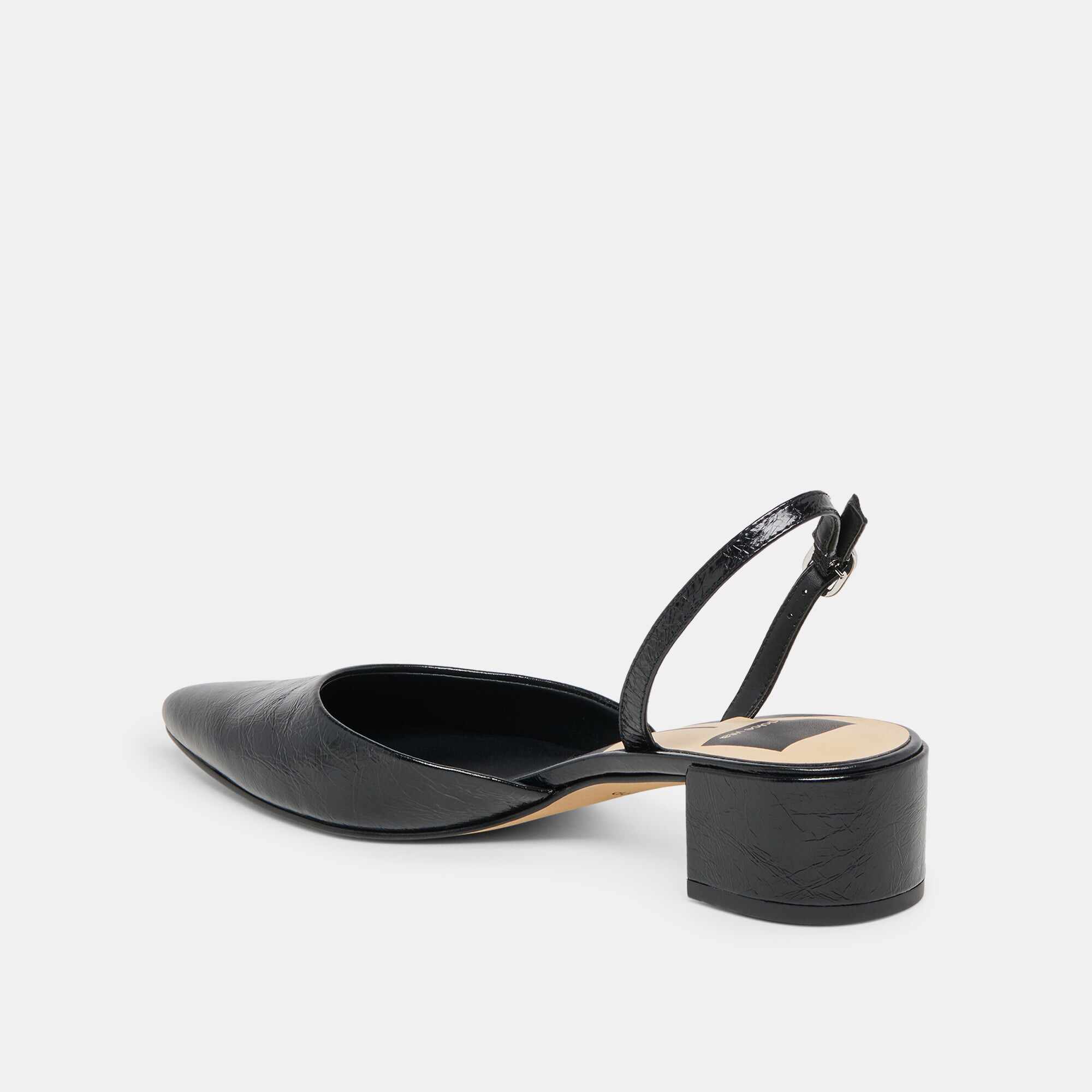 CAREL HEELS MIDNIGHT CRINKLE PATENT LEATHER