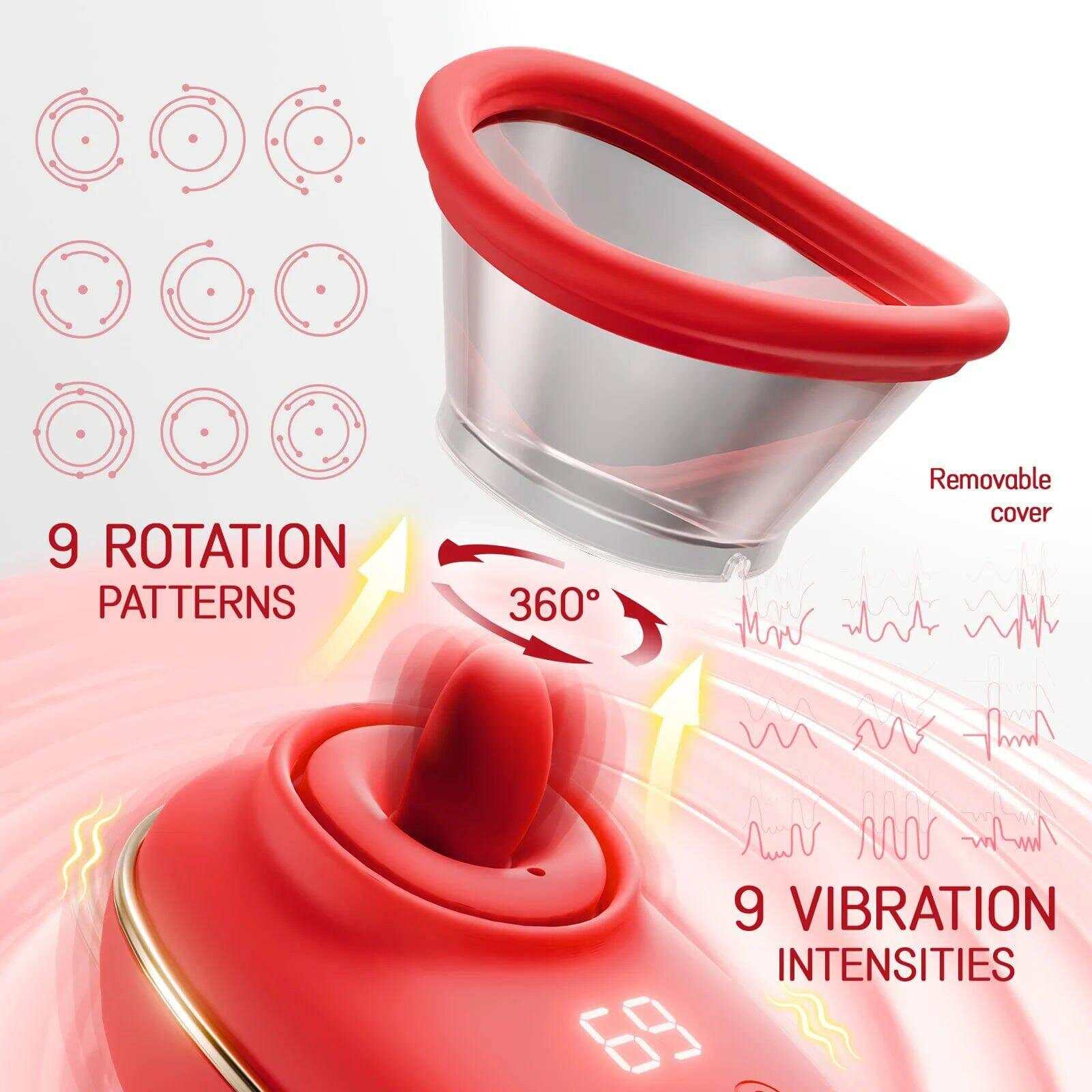 Clitoral Vibrator: Sucking & Licking Tongue Sex Toy, Nipple