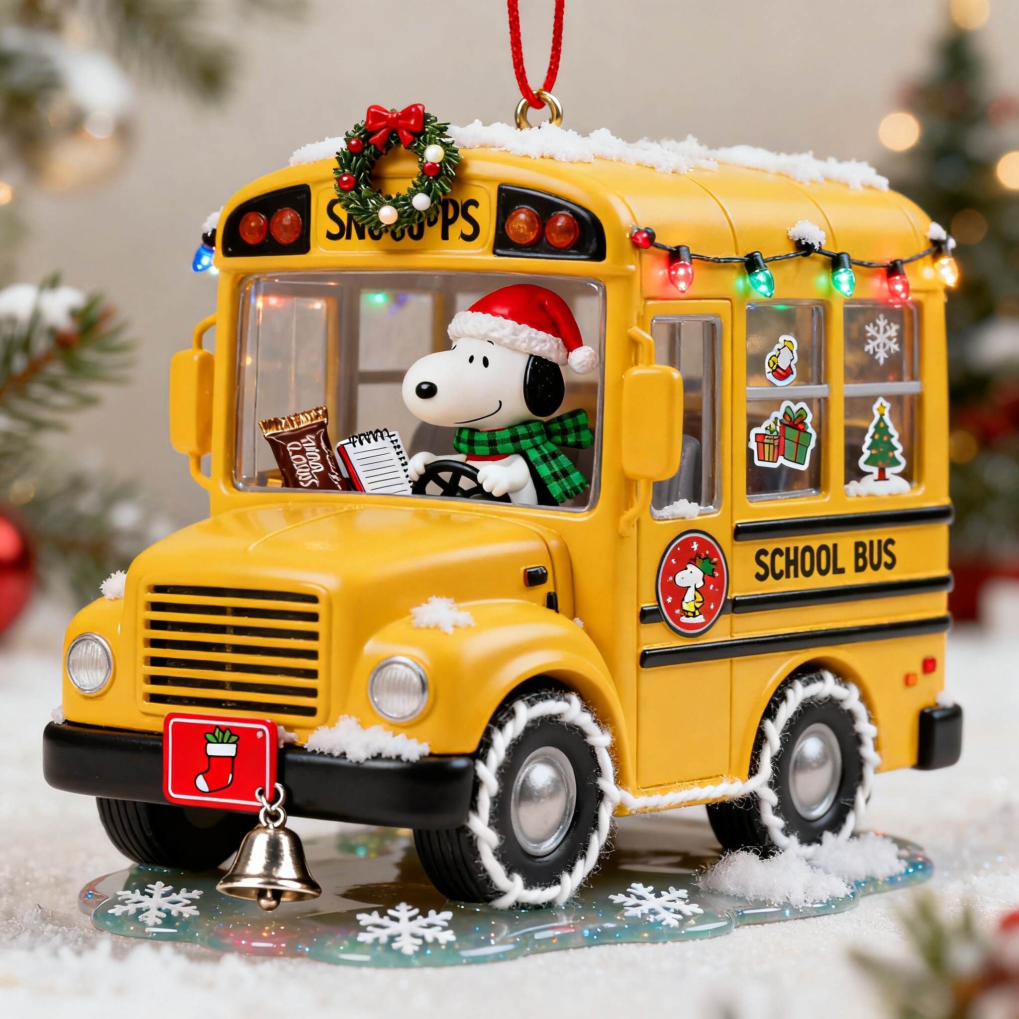 🎅Snoop Christmas School Bus Ornament