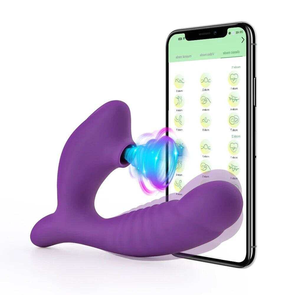 G-Spot Dildo Vibrator – Clit Sucker with 9 Oral Sucking Modes