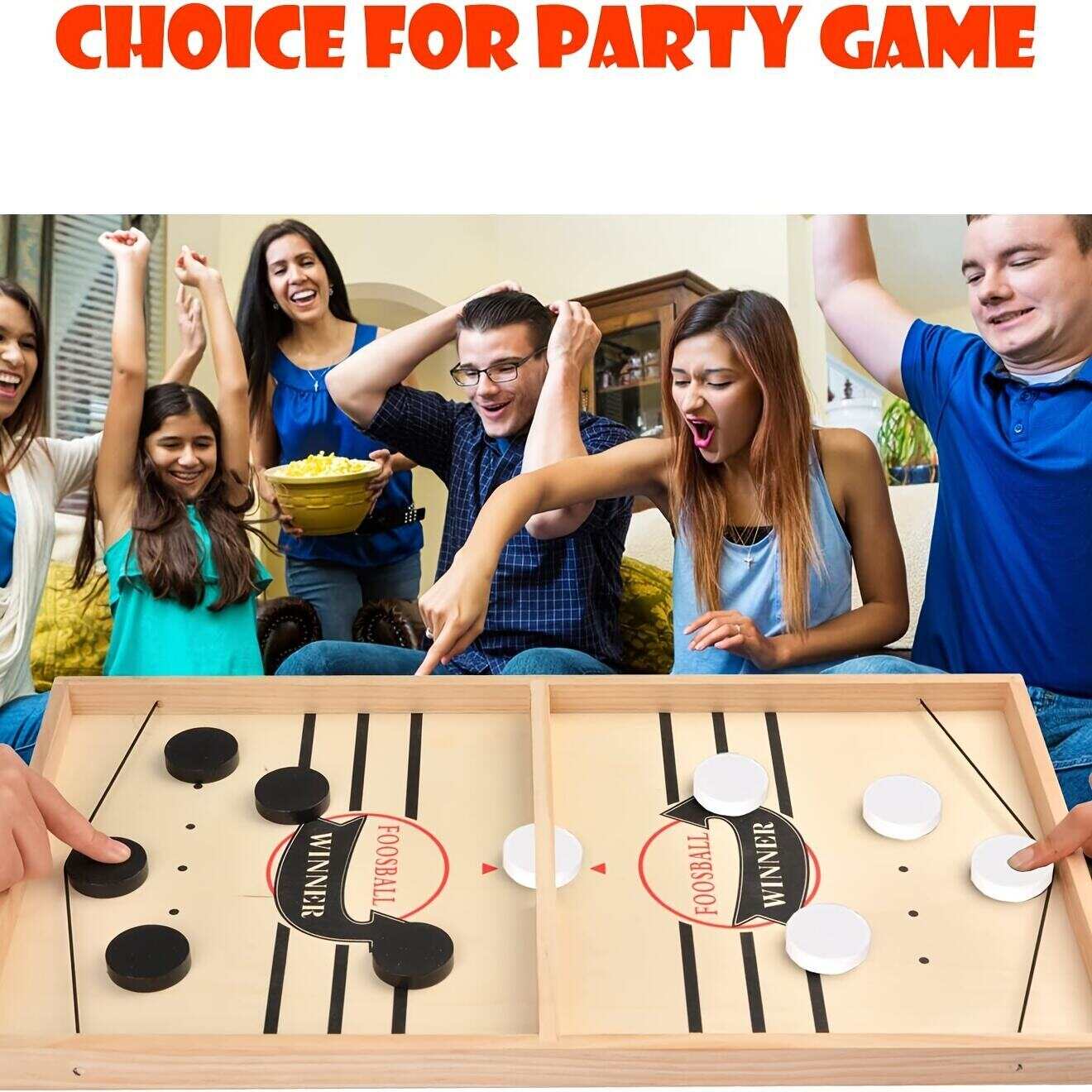 Slingshot Board Games For Adult And Kids Super Winner Sling Puck Foosball Board Game Slingshot Table Hockey Party Game Bouncing Chess Hockey Game Christmas, Halloween, Thanksgiving gift