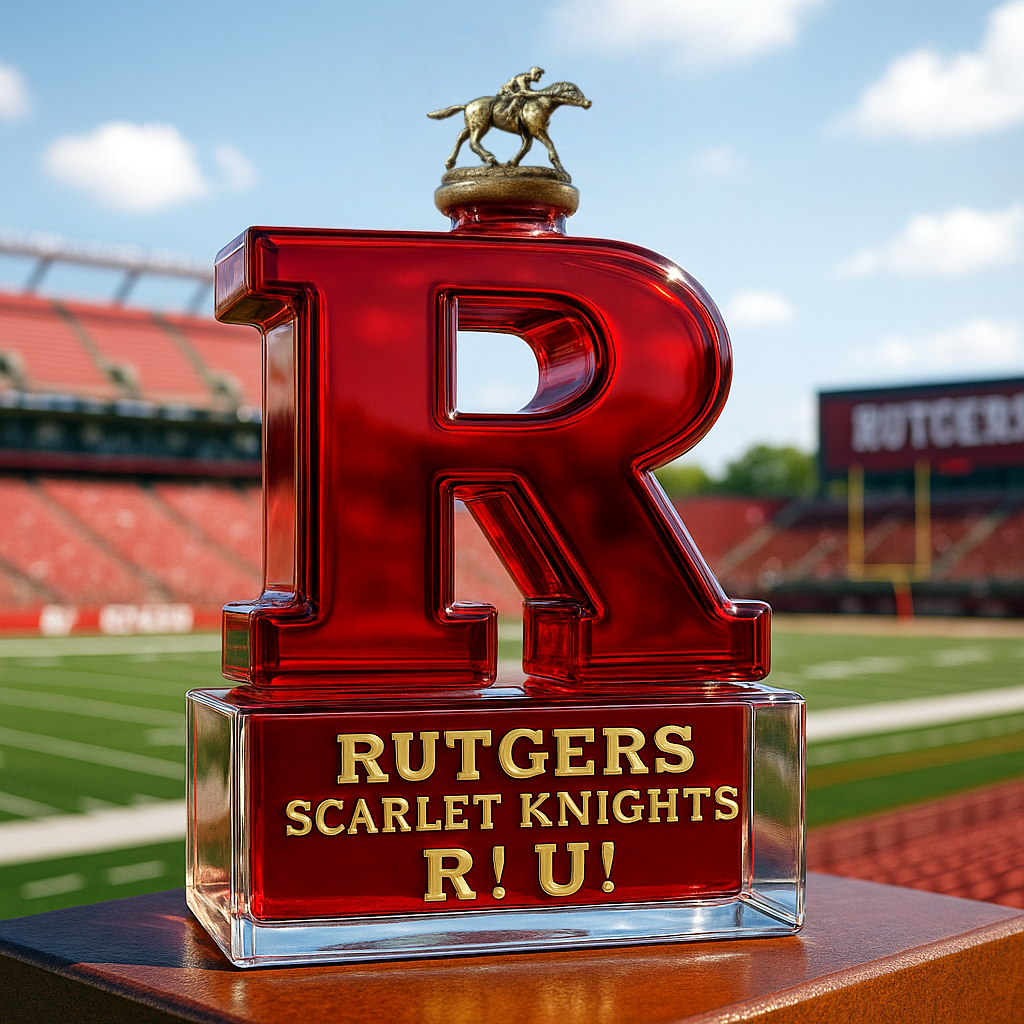 Rutgers Scarlet Knights Limited-Edition Whiskey Bottle