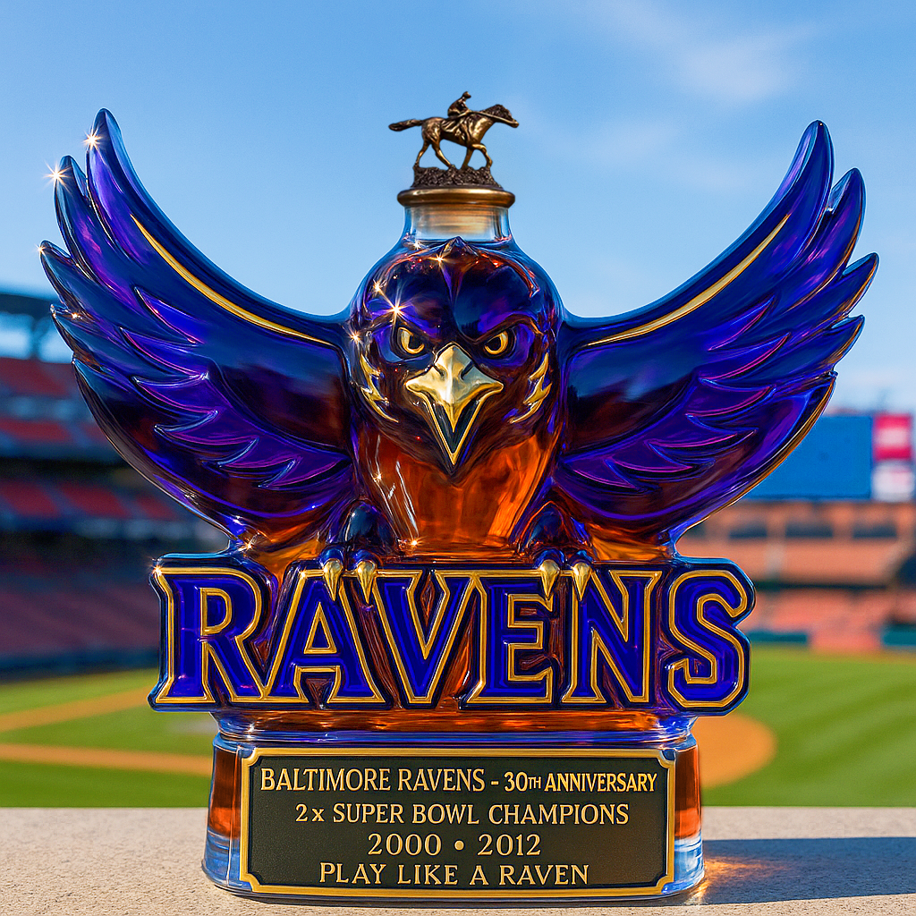 Baltimore Ravens Honors Whiskey Bottle