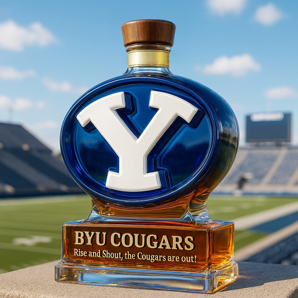 BYU Cougars Limited-Edition Whiskey Bottle