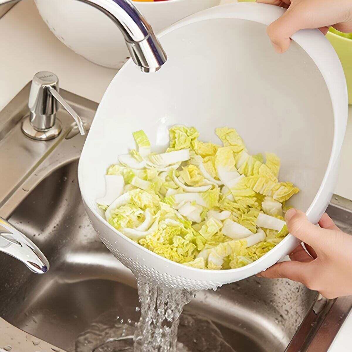 1pc/2pcs/3pcs Multi-Functional Kitchen Washing Basket Basin - Drain Water, Wash Rice, Perfect For Cleaning Vegetables And Fruits, And More With Convenient Features - Ideal For Various Uses And Users, Kitchen Accessories