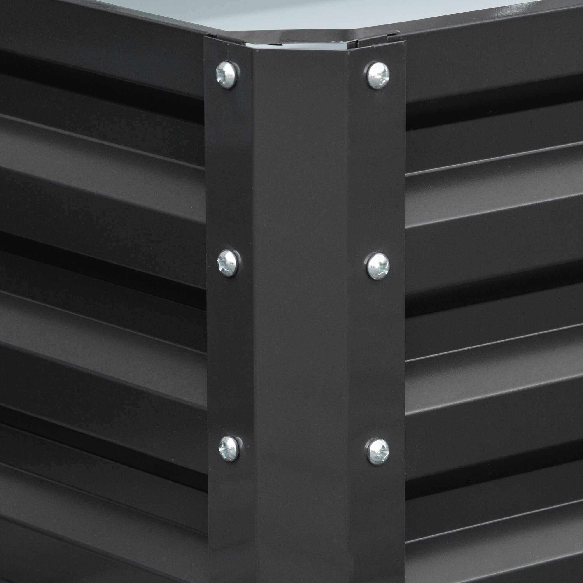 Outsunny Raised Garden Bed Box with Weatherized Steel Frame for Vegetables, Flowers, Plants and Herbs