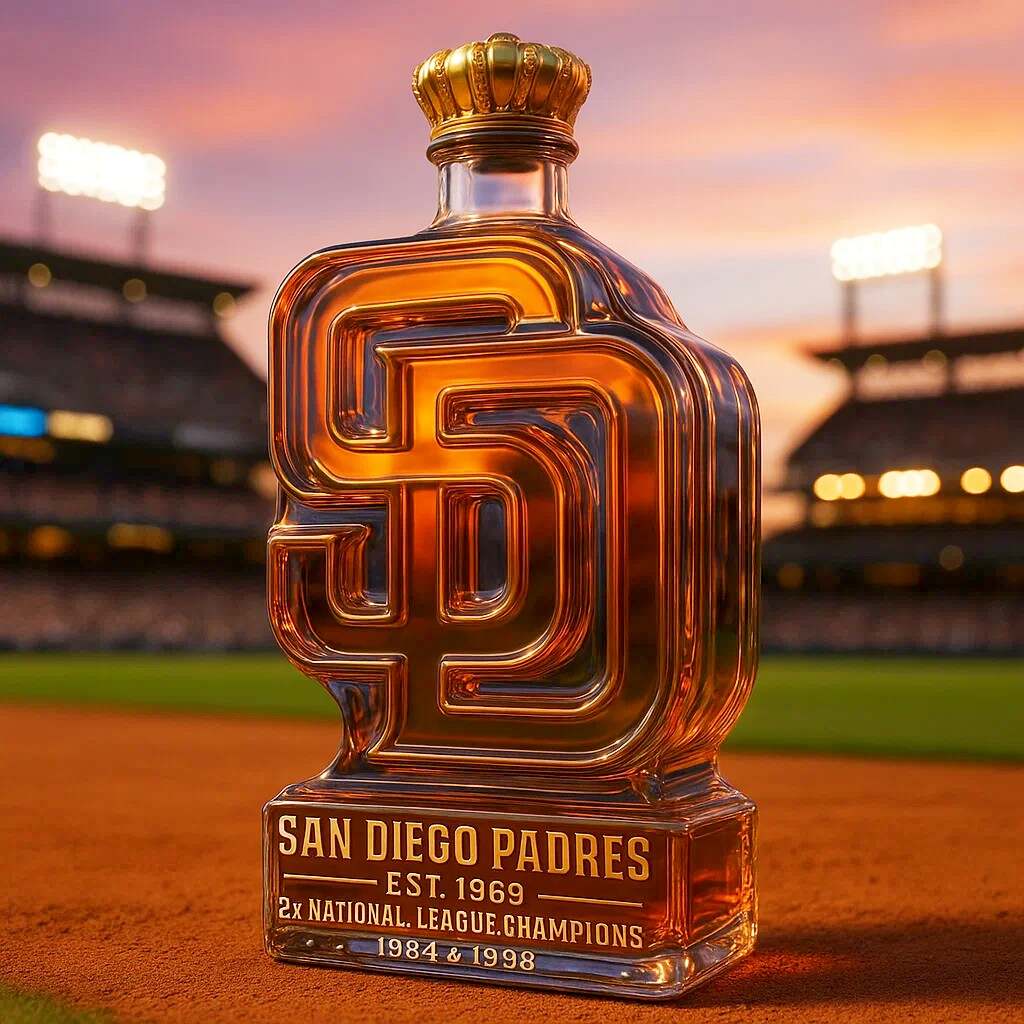 San Diego Padres Honor Limited Edition Whiskey Bottle