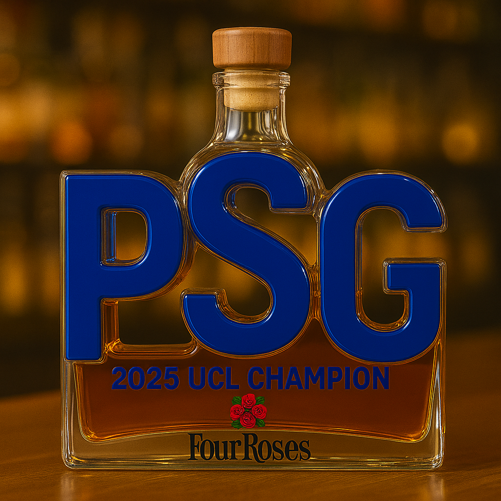 Paris Saint-Germain 2025 UCL Champion Whisky Bottle