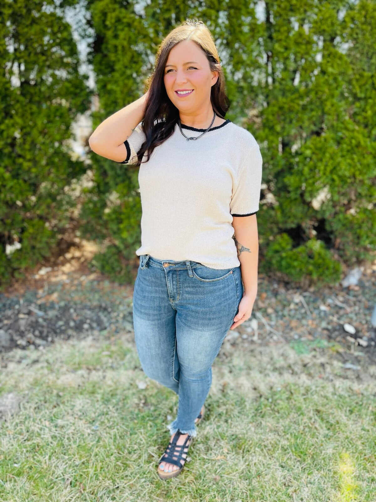 PLUS/REG Shark Attack Skinny Jeans