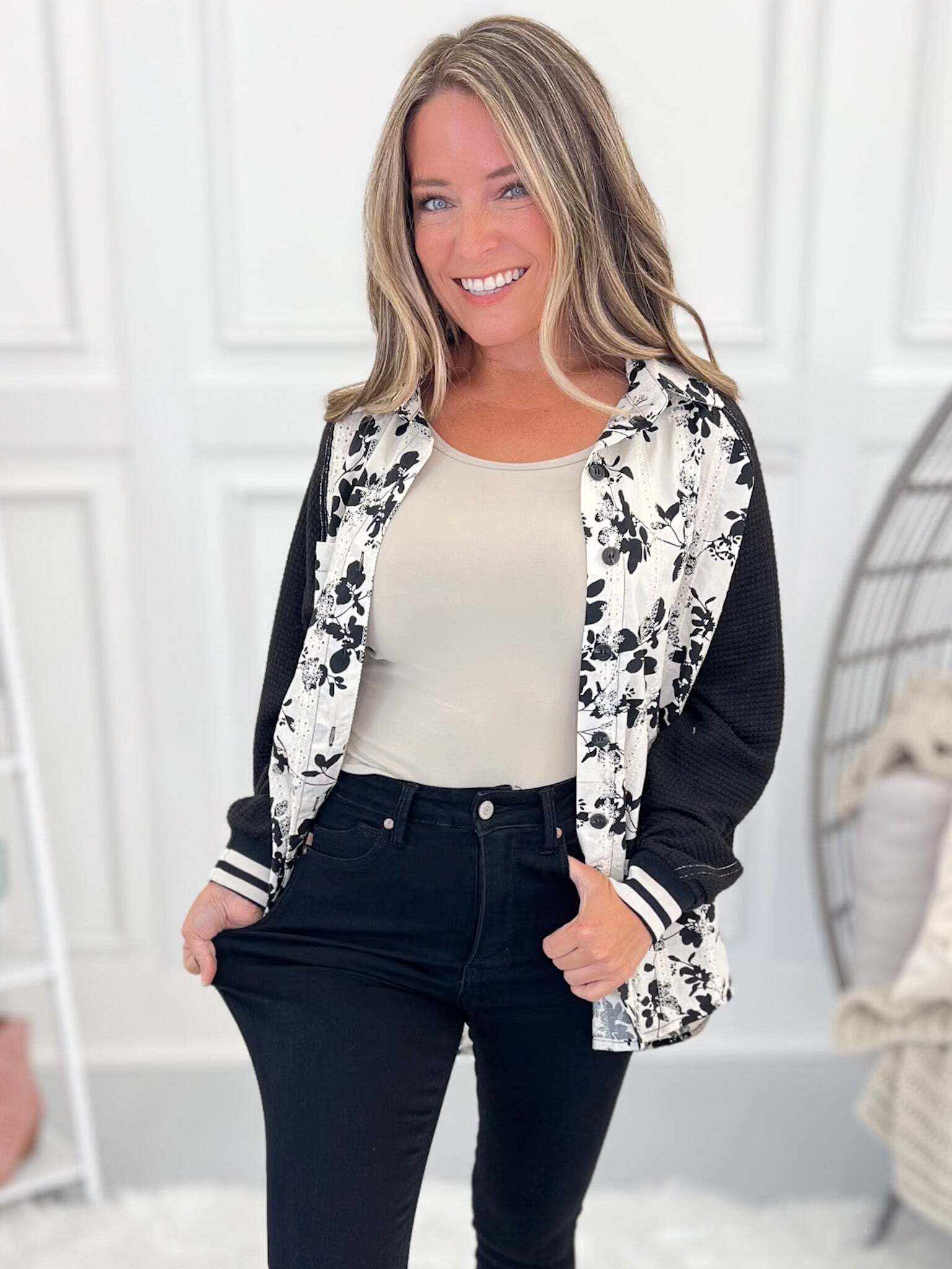 Back In Black - Christmas Tummy Control Skinny Jeans- Final Sale