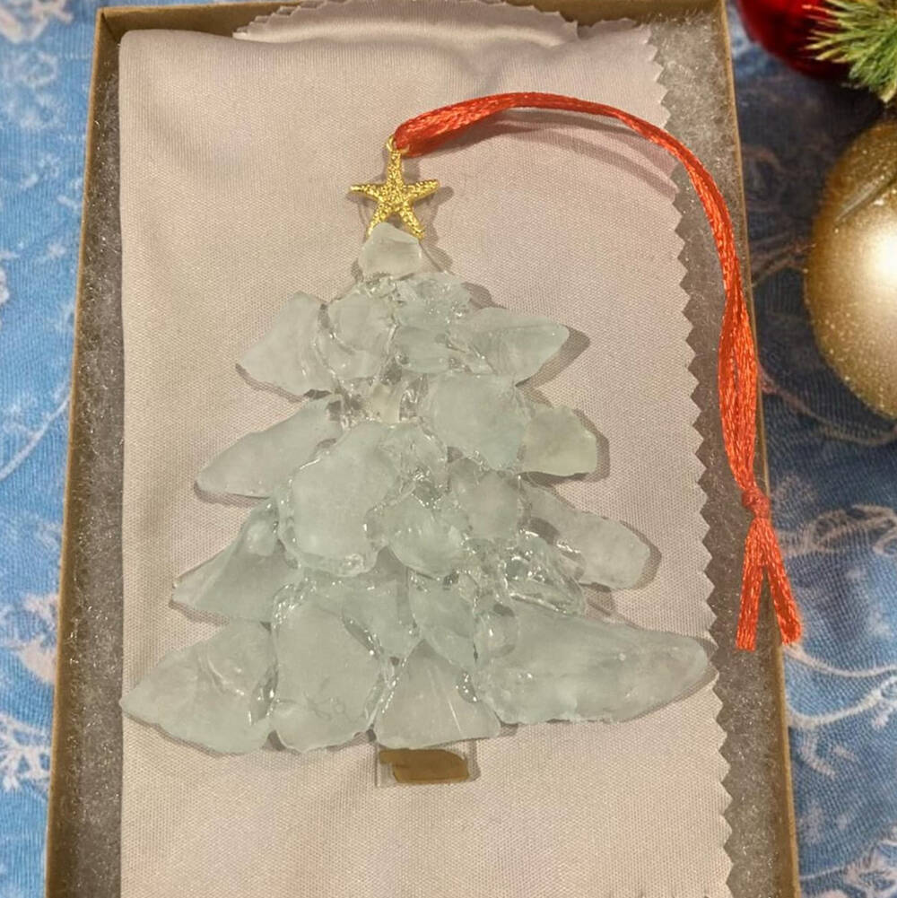 Beach Sea Glass Christmas Tree Ornament