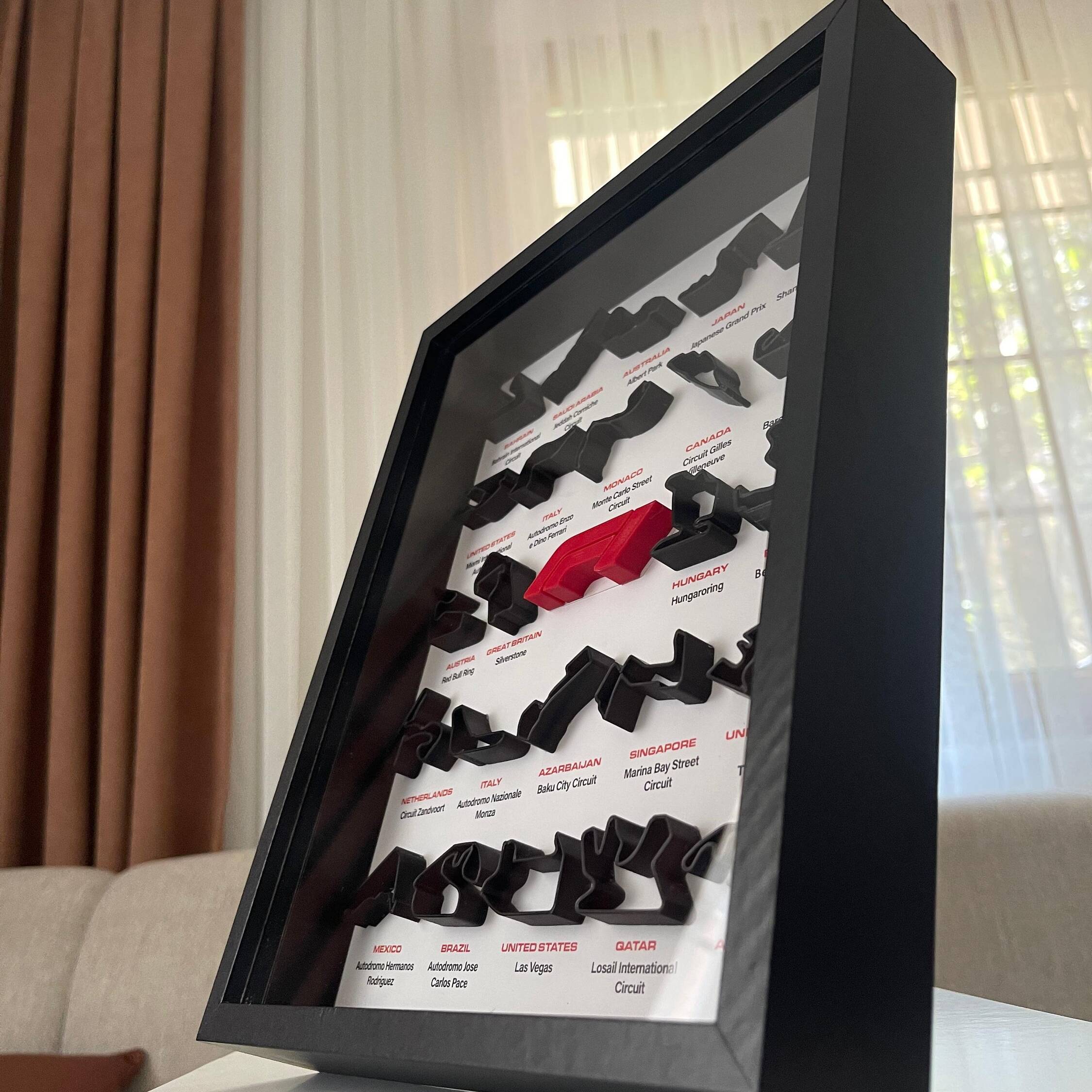 F1 2024 Season Race Tracks - Formula 1 Framed - Formula 1 Collection