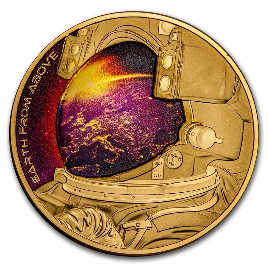 2022 EARTH FROM ABOVE 1 Oz Gold Coin 100$ Niue