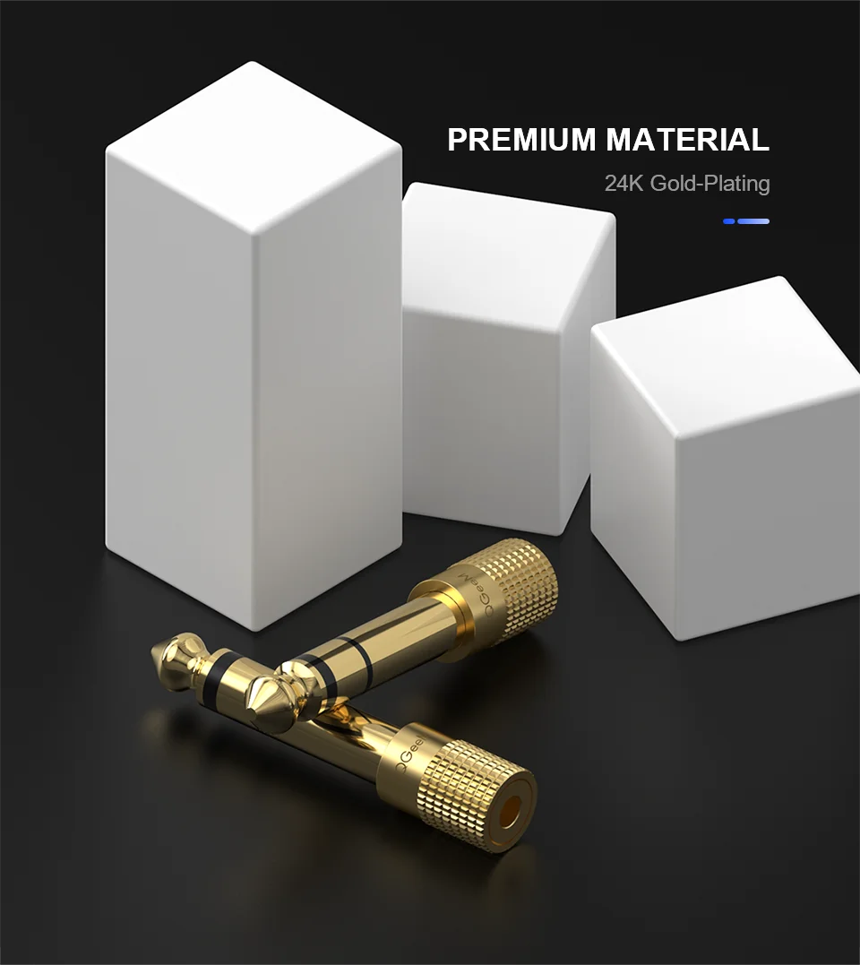 QGeeM 6.35mm to 3.5mm Earphone Audio Adapter