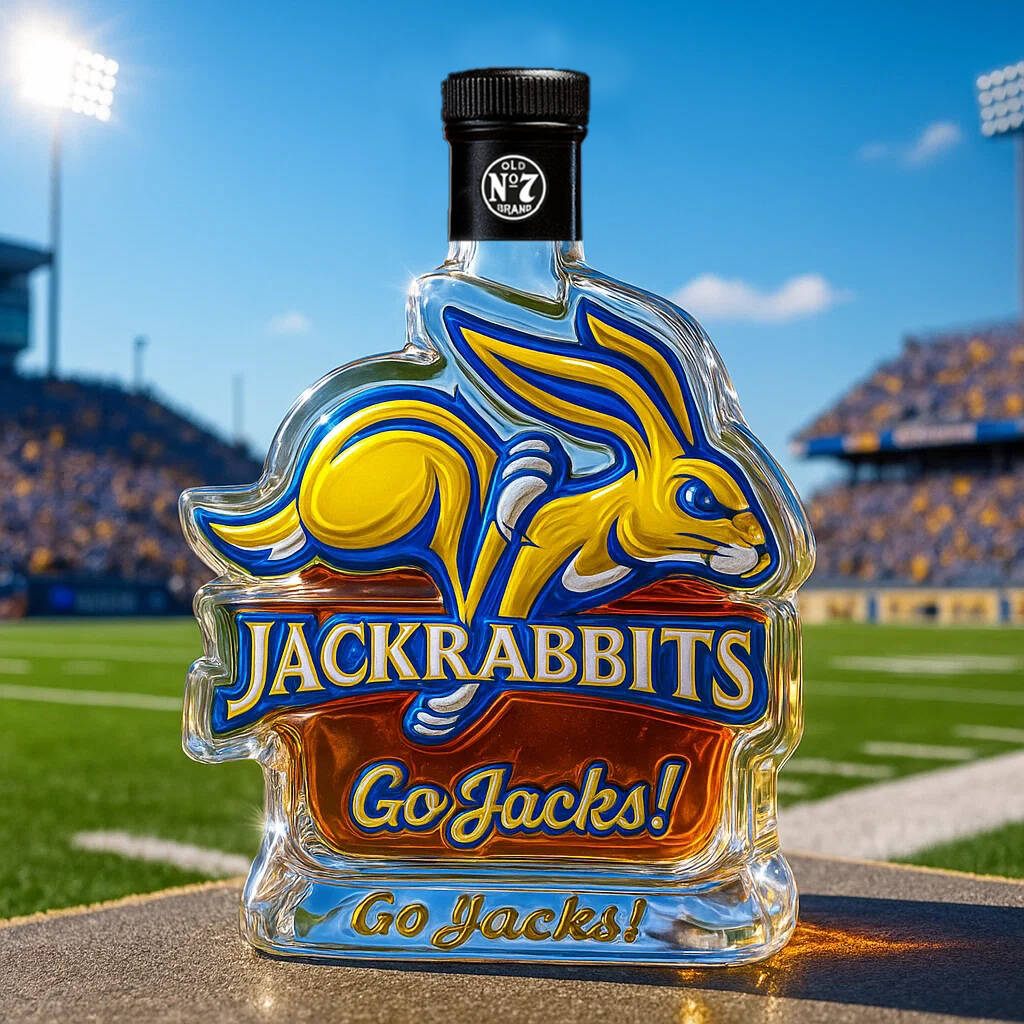 SDSU Jackrabbits Football Whisky Bottle