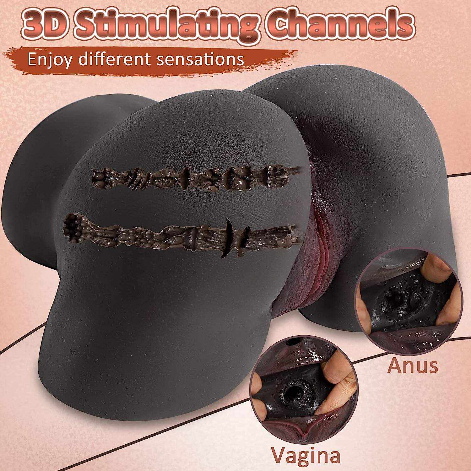 Sex Doll Male Sex Toy for Men, Pocket Pussy Ass Sex Dolls Torso Love Doll with Realistic Vagina Anus, Adult Sex Toys for Men (8.6X7.1X4.7In, 5.5LB)