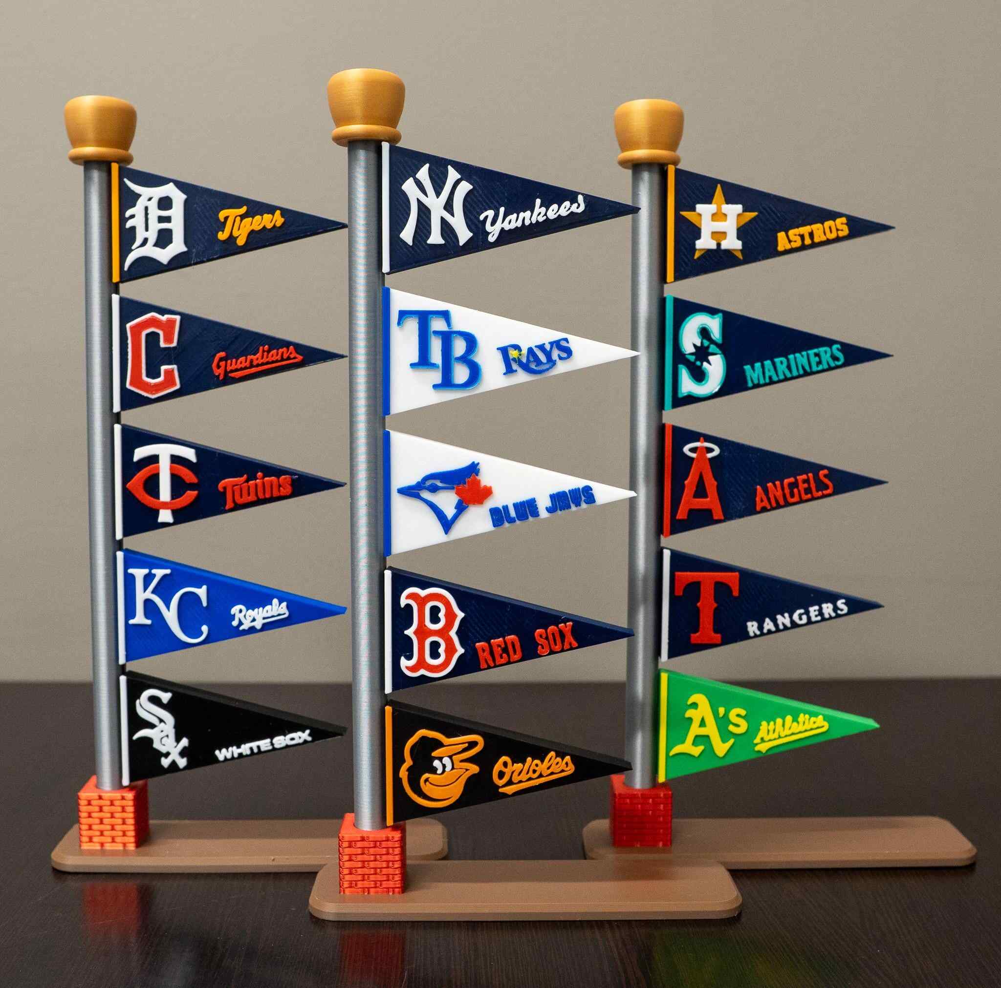 Handcrafted MLB Pennant Tower