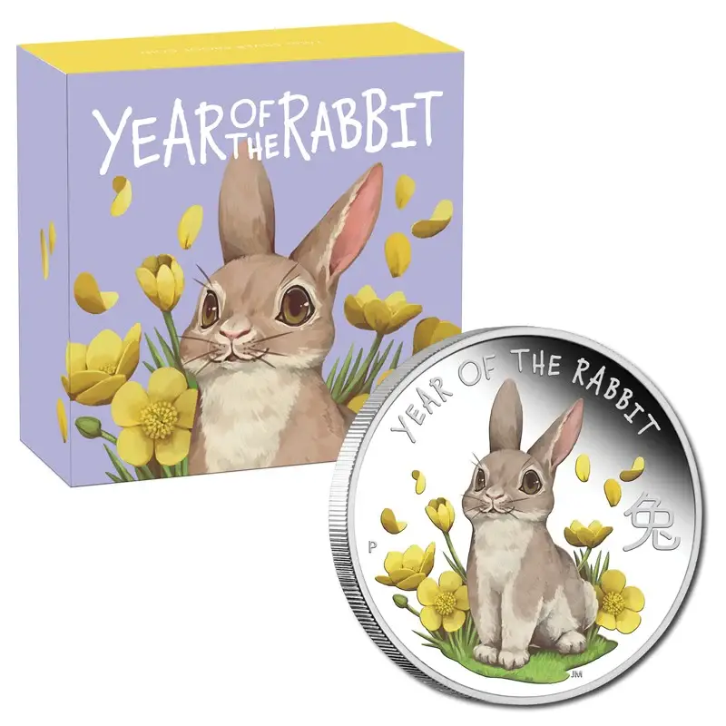 2023 Baby Rabbit 50c 1/2oz Silver Proof Coin