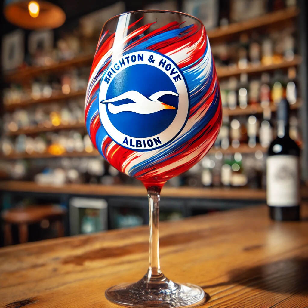 Premier League Football Wine Glass