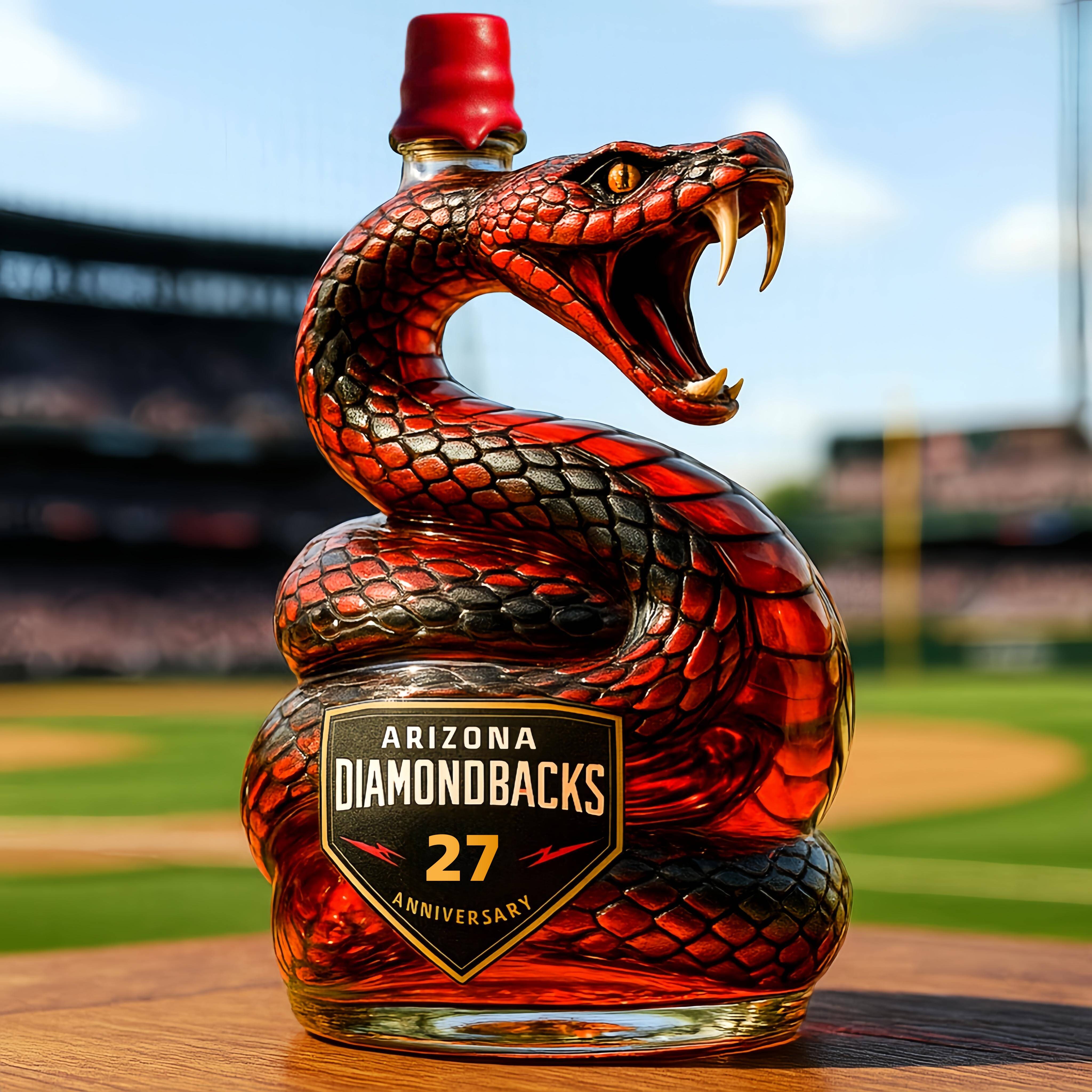 Arizona Diamondbacks 27th Anniversary Whiskey Bottle