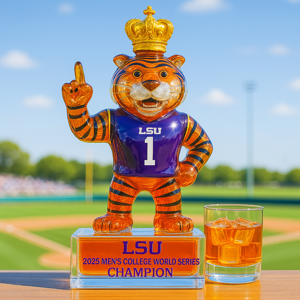 LSU Tigers 2025 Championship Whiskey Bottle
