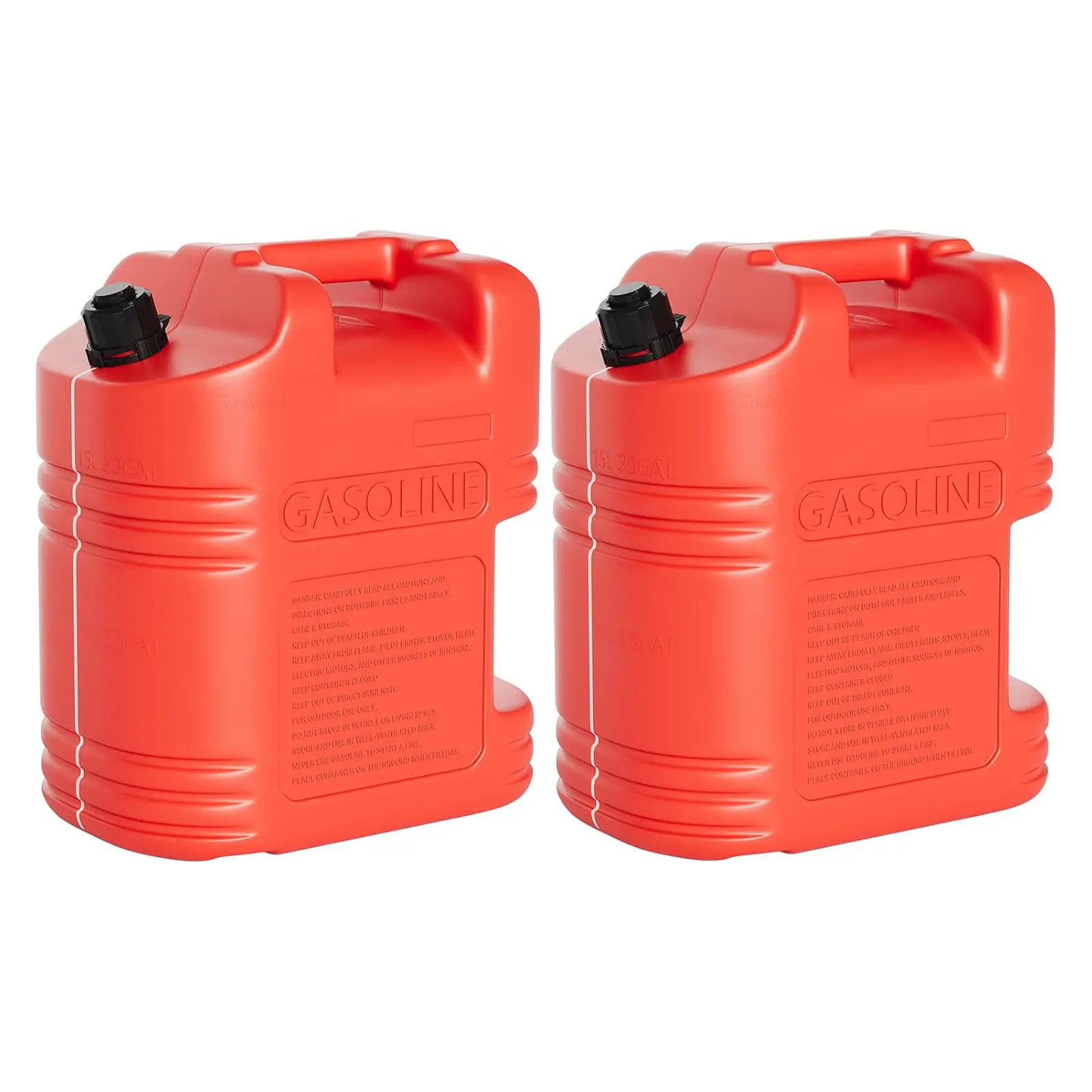 15 Gallon Portable Fuel Caddy with LE Pump & 10ft Hose for Gasoline Diesel Storage on Wheels for Cars Lawn Mowers ATVs Boats Red Yellow Gray Options - Convenience