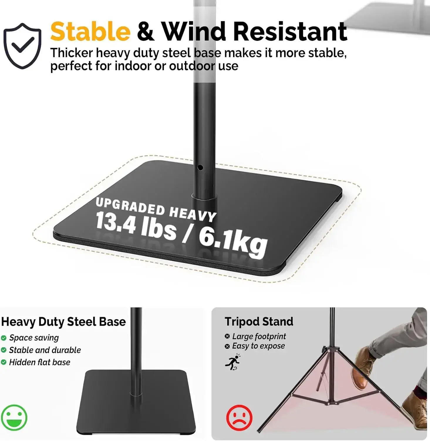 8x10ft Adjustable Photo Backdrop Stand Kit, Heavy-Duty Steel Background Support Stand for Studio Shooting, Parties & Wedding Events