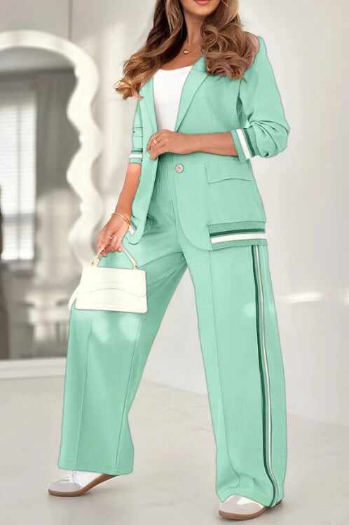 Women's Casual Beige 2-Piece Set - Comfortable & Stylish for Every Spring Occasion