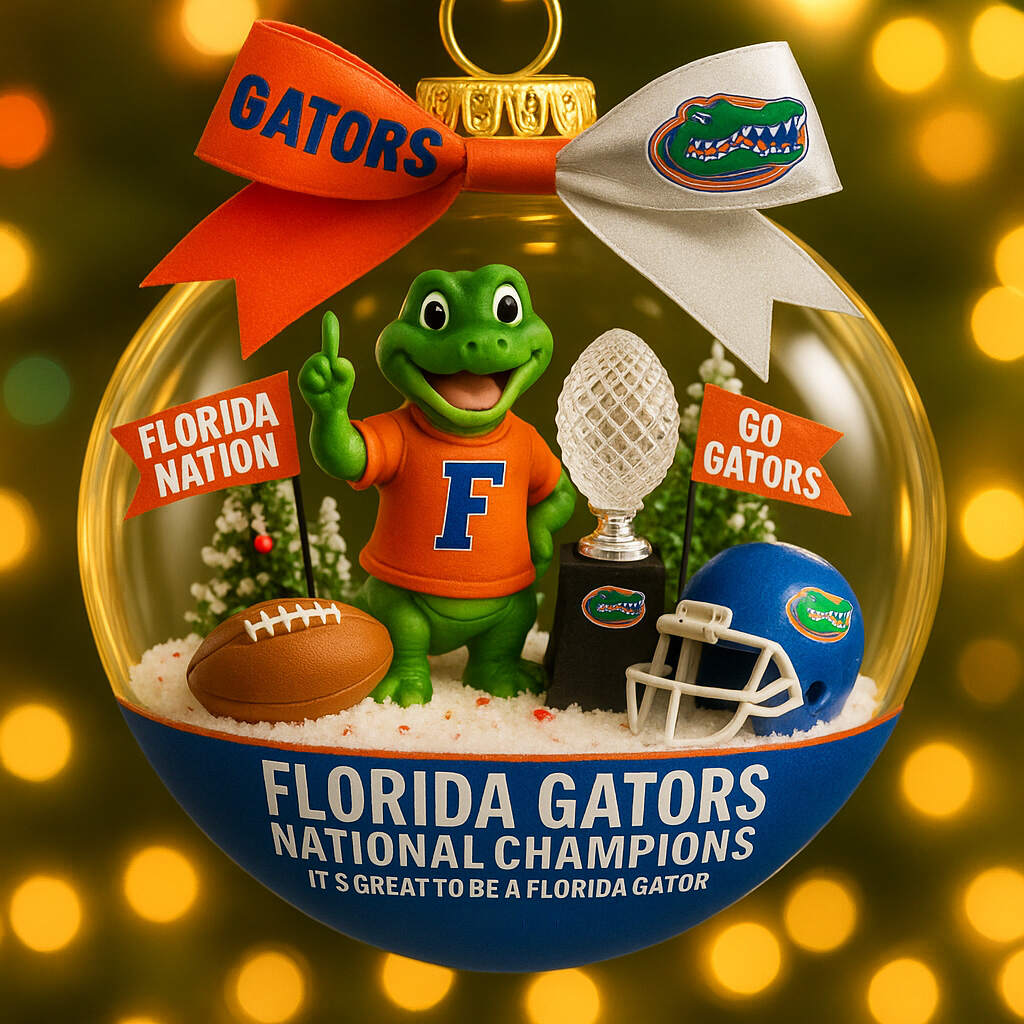Florida Gators 2025 Champions Christmas Ornament