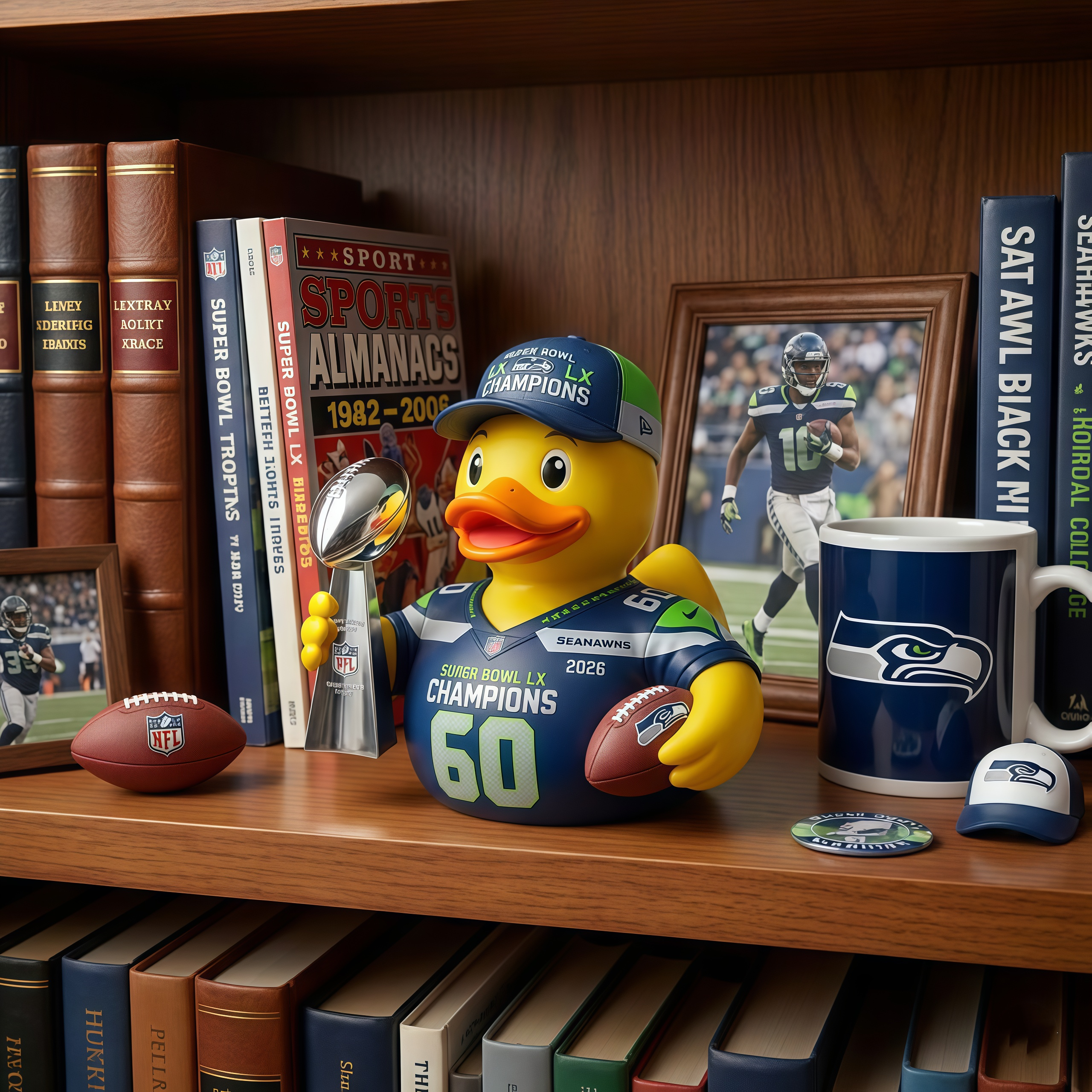 Seattle Seahawks Super Bowl LX Champions Commemorative Duck
