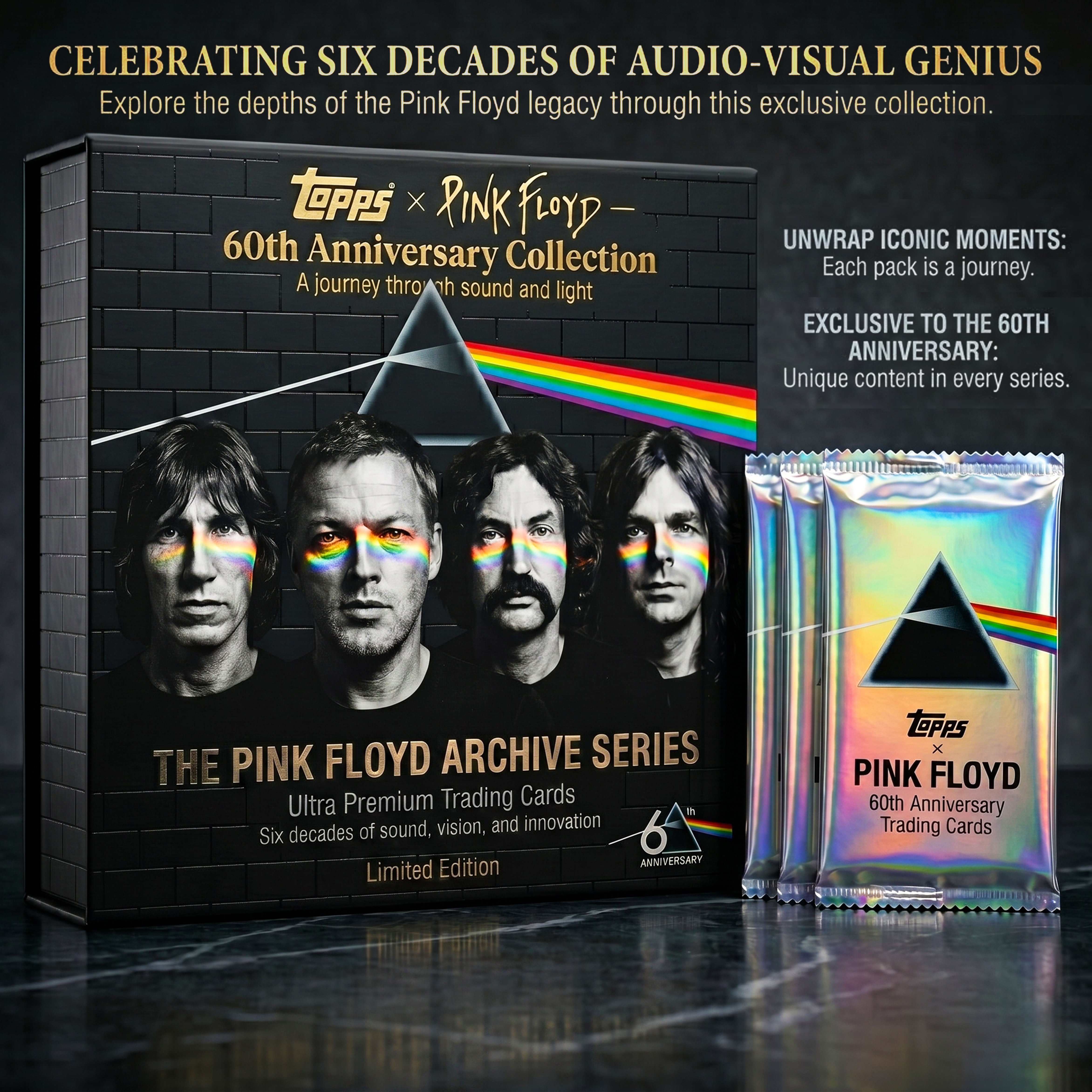 🎸 Pink Floyd 60th Anniversary Topps Limited Collectible Cards!✨