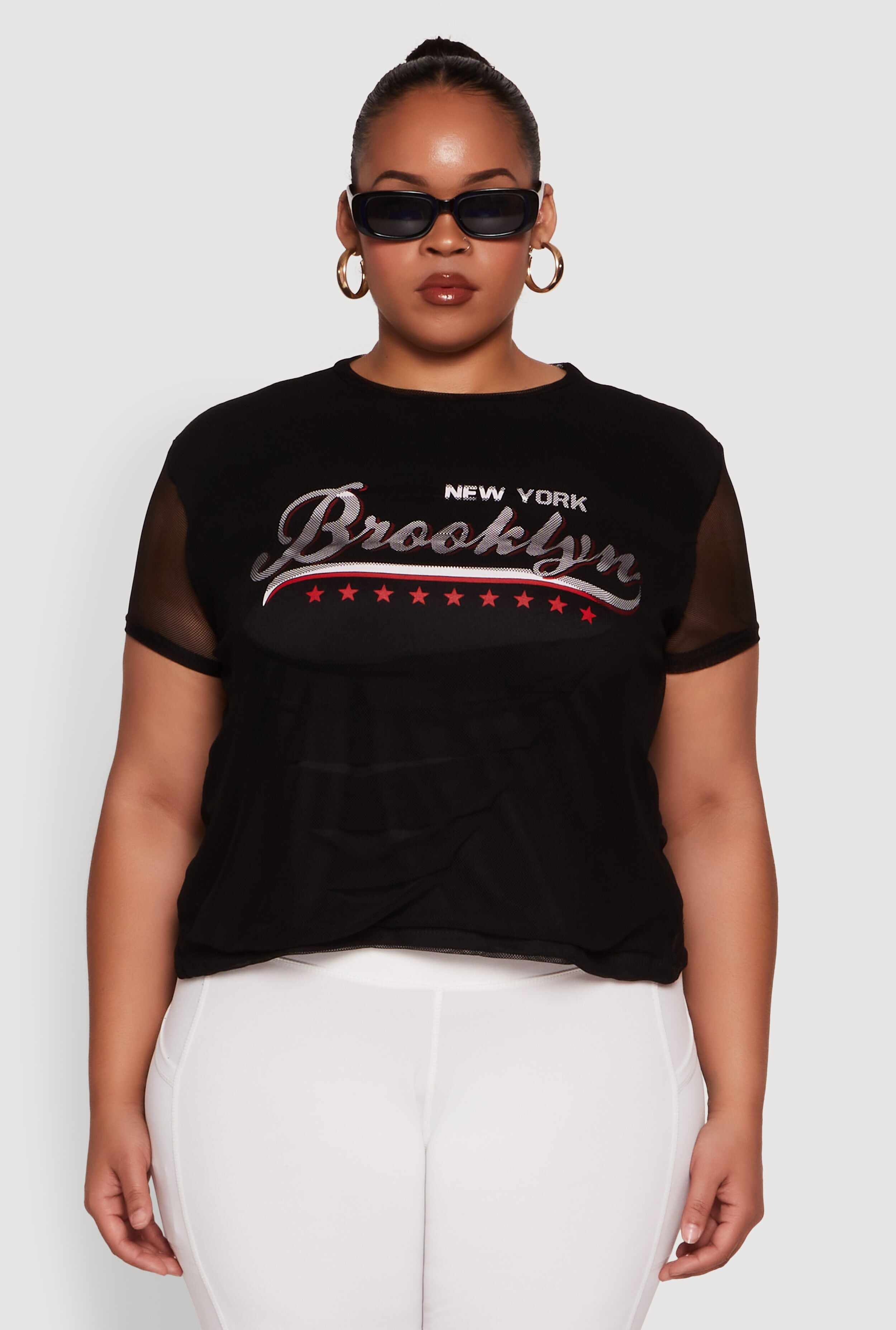 Plus Size New York Brooklyn Graphic Top