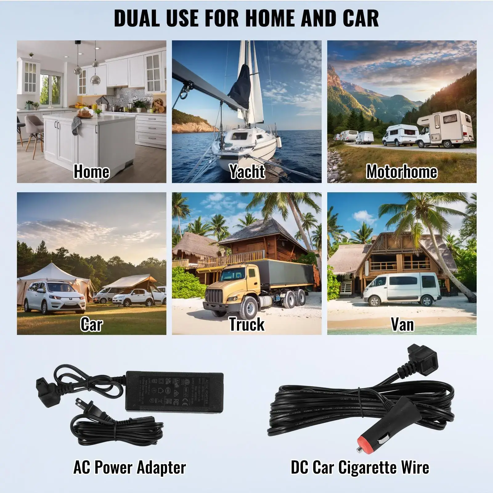 Car Refrigerator, 12 Volt Car Refrigerator Fridge, 15 L Single Zone Portable Freezer, -4℉-68℉ Adjustable Range, 12/24V DC and 100-240V AC Compressor Cooler for Outdoor, Camping, RV