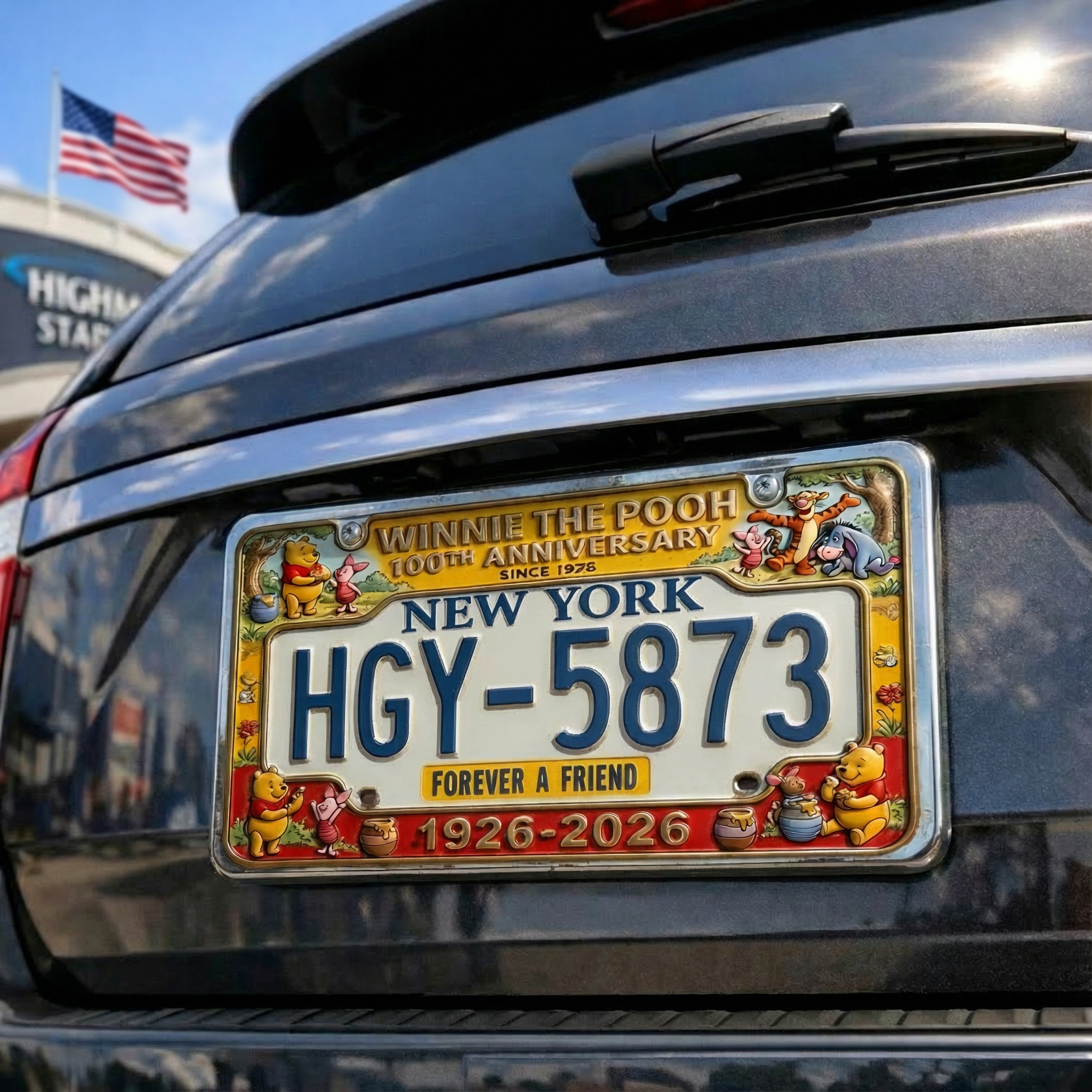 The Pooh 100th Anniversary License Plate Frame