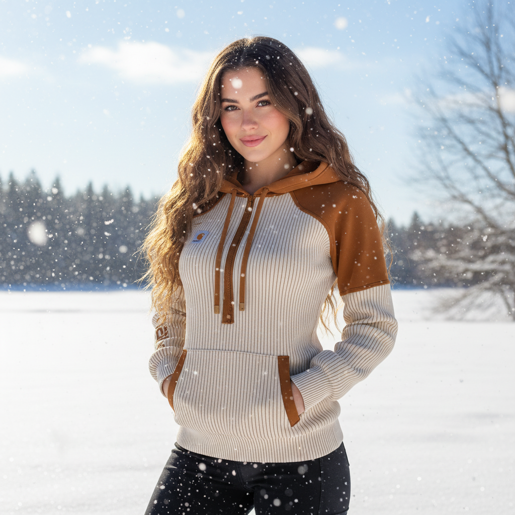 Women's Patchwork Design Hoodie