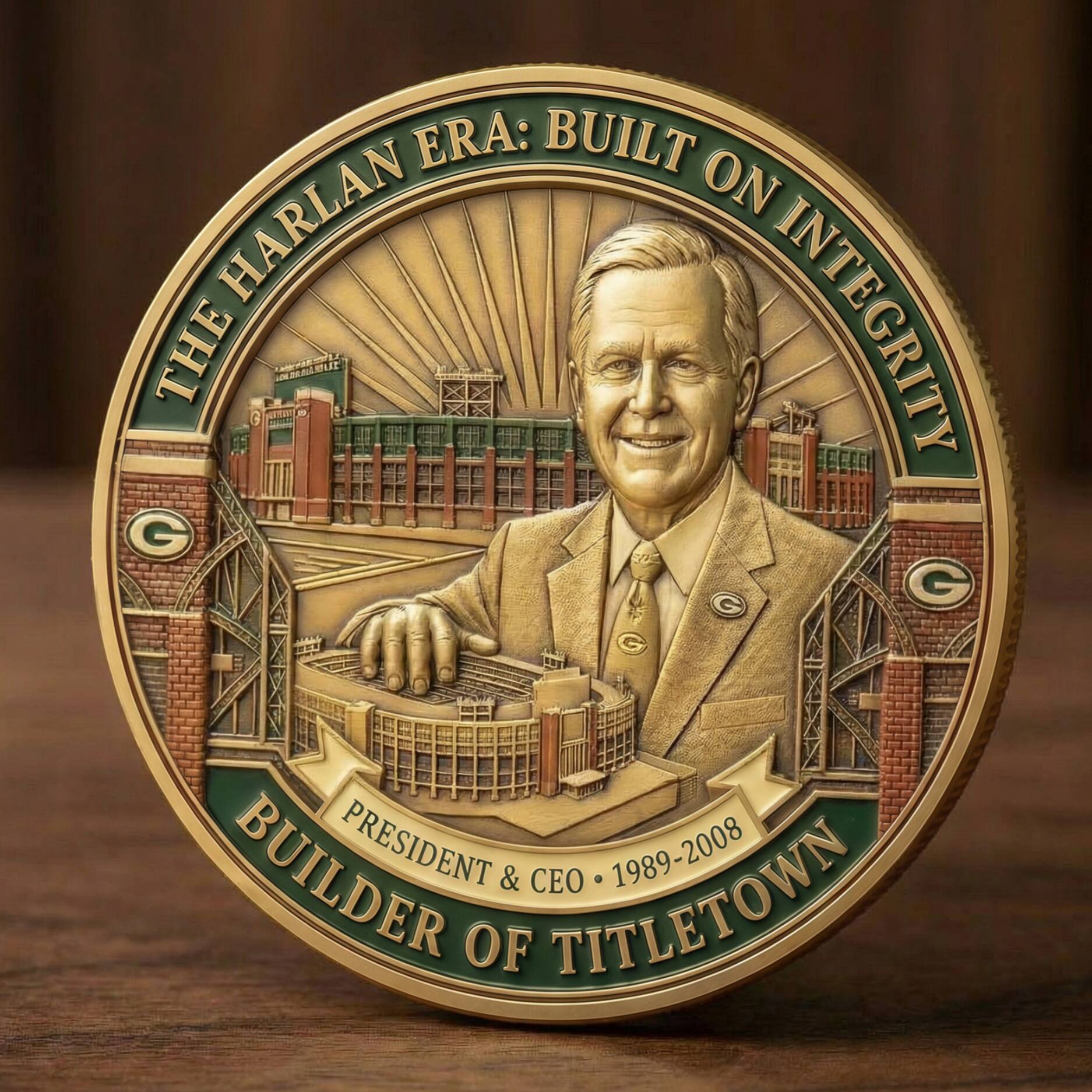 Bob Harlan-Green Bay Packers Commemorative Coin