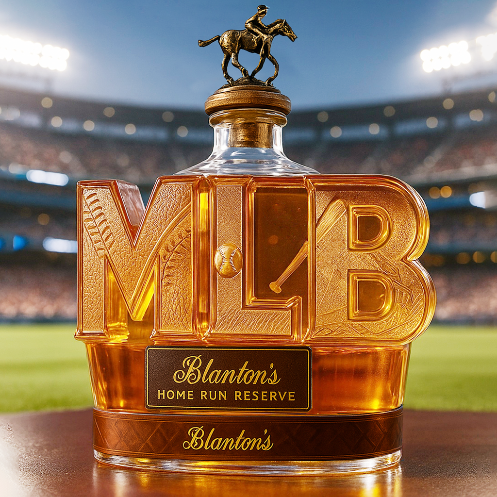 Major League Baseball Whiskey Bottle