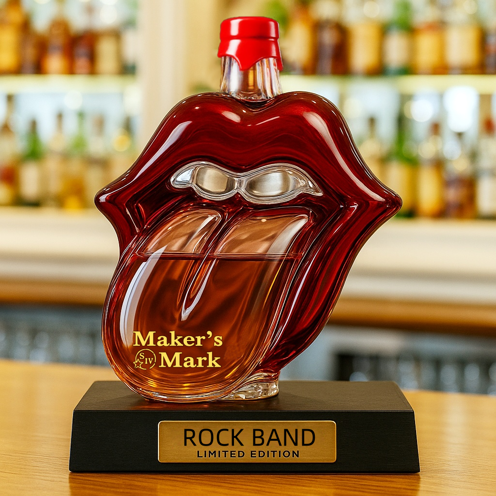 The Rolling Stones Whiskey Bottle