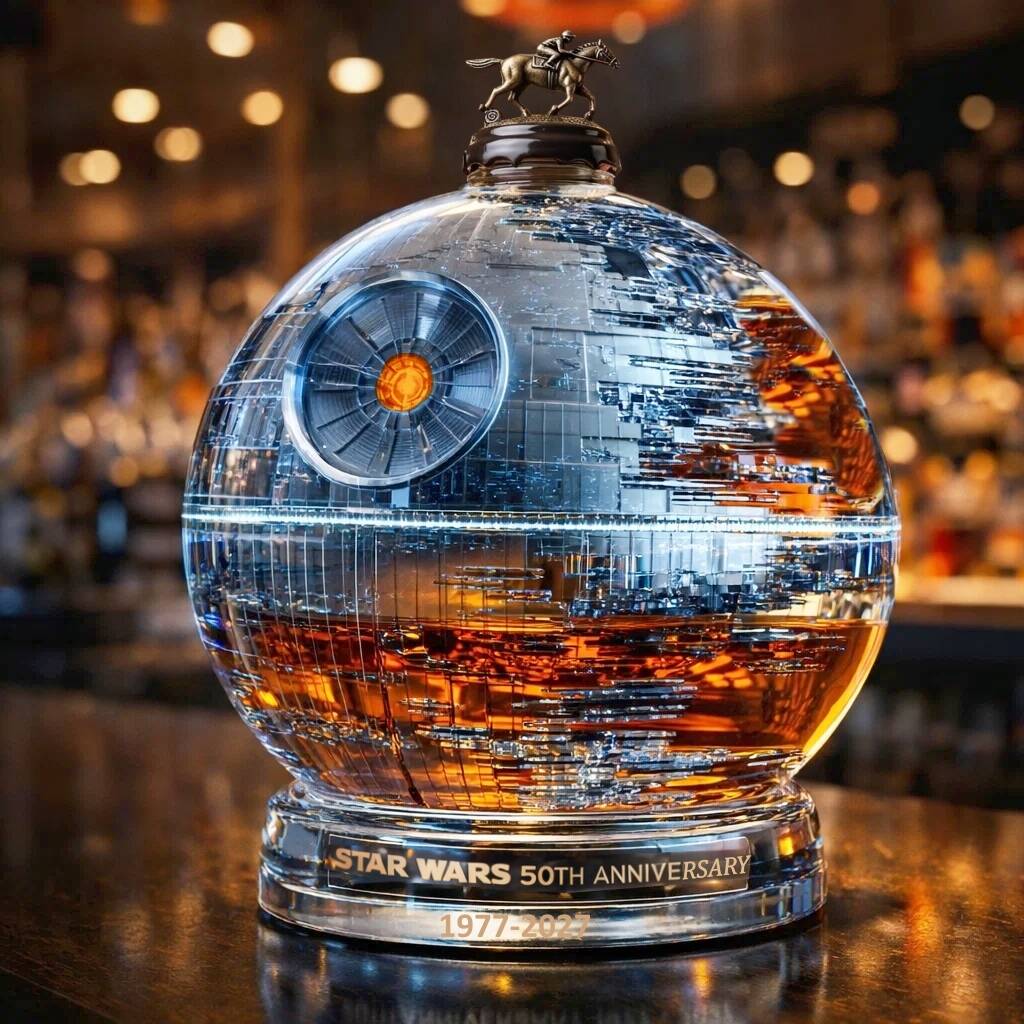 Star Wars 50th Anniversary Death Star Whisky Bottle