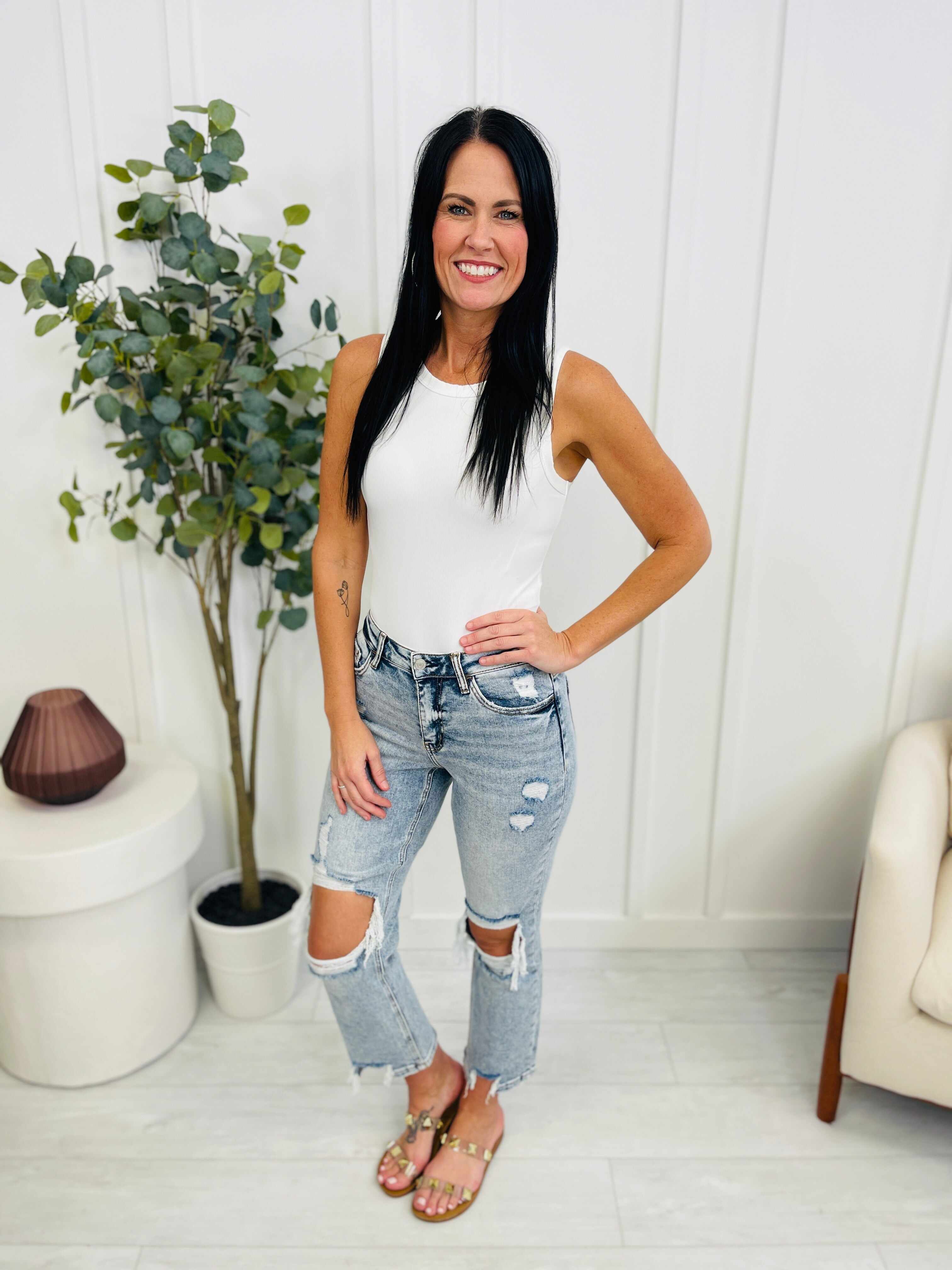 RESTOCK! Lovervet REG/CURVY You're My Lover Cropped Straight Leg Jeans