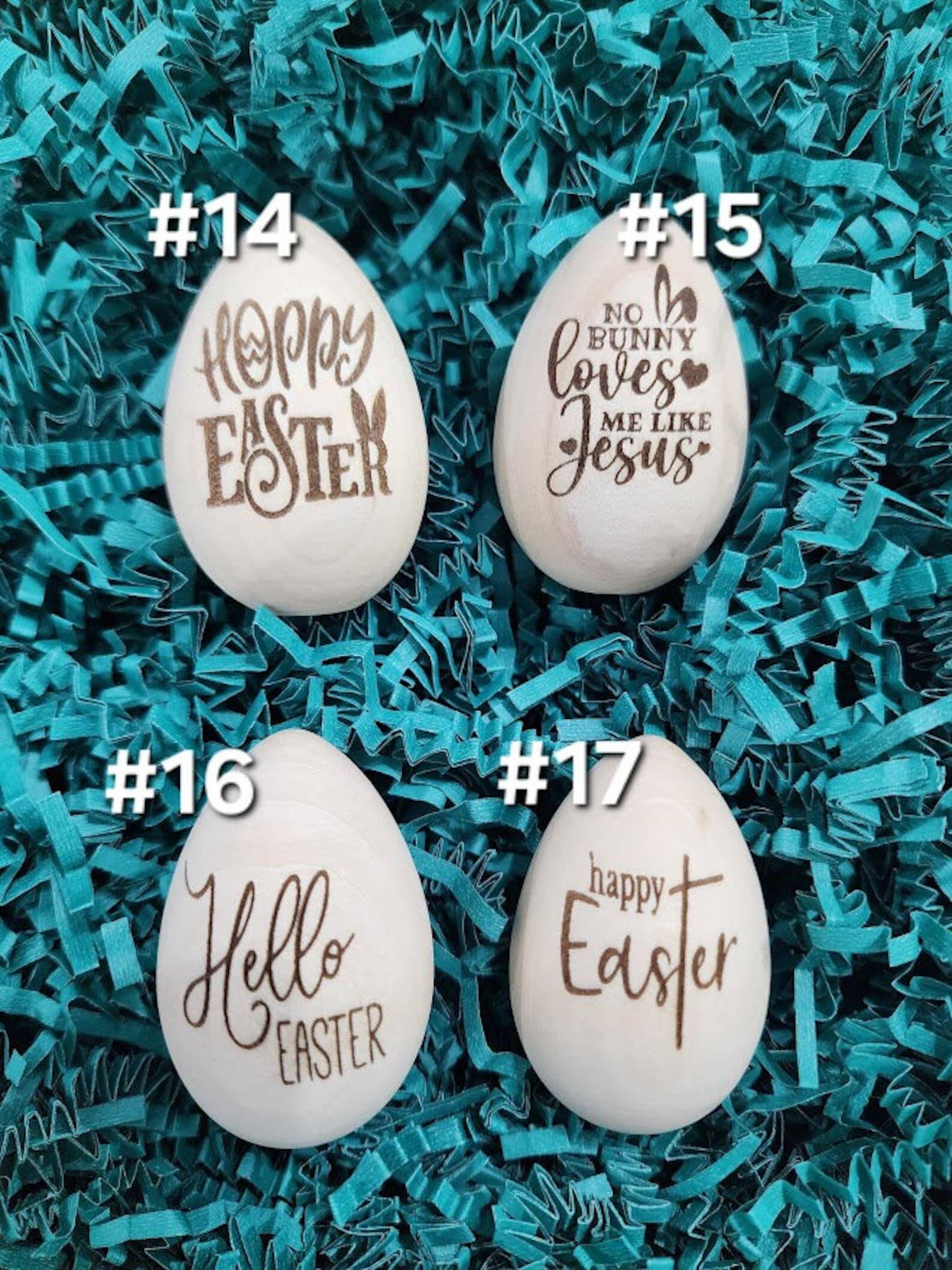 Wood Easter Faith Eggs