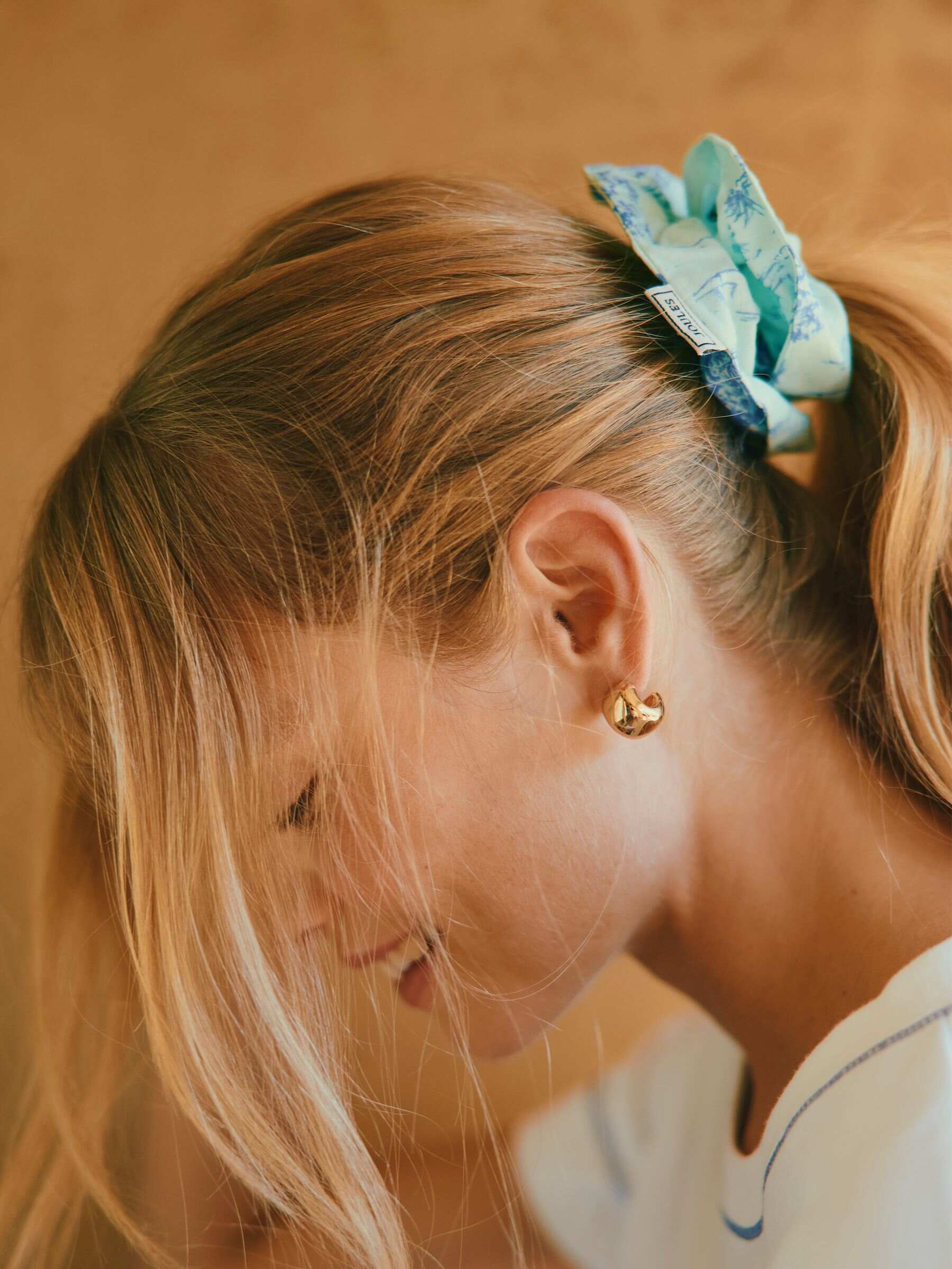 Annika Green/Pink Pack of Two Scrunchies